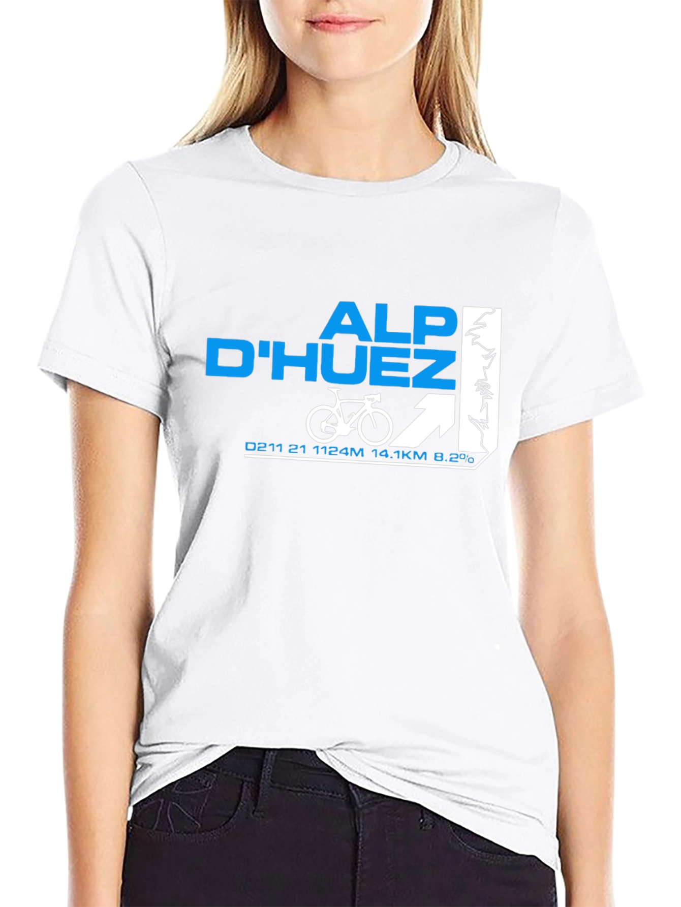 Alp DHuez Cycling T-Shirt - Mountain Climb Design