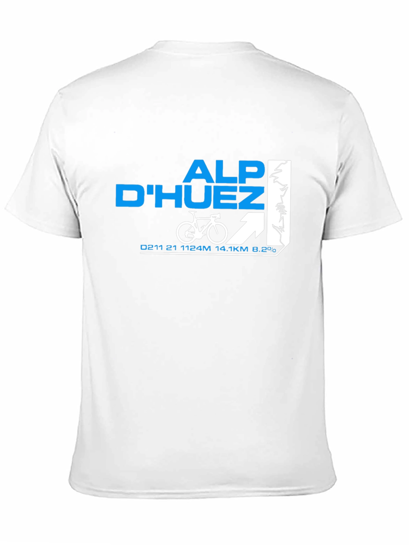 Alp DHuez Cycling T-Shirt - Mountain Climb Design