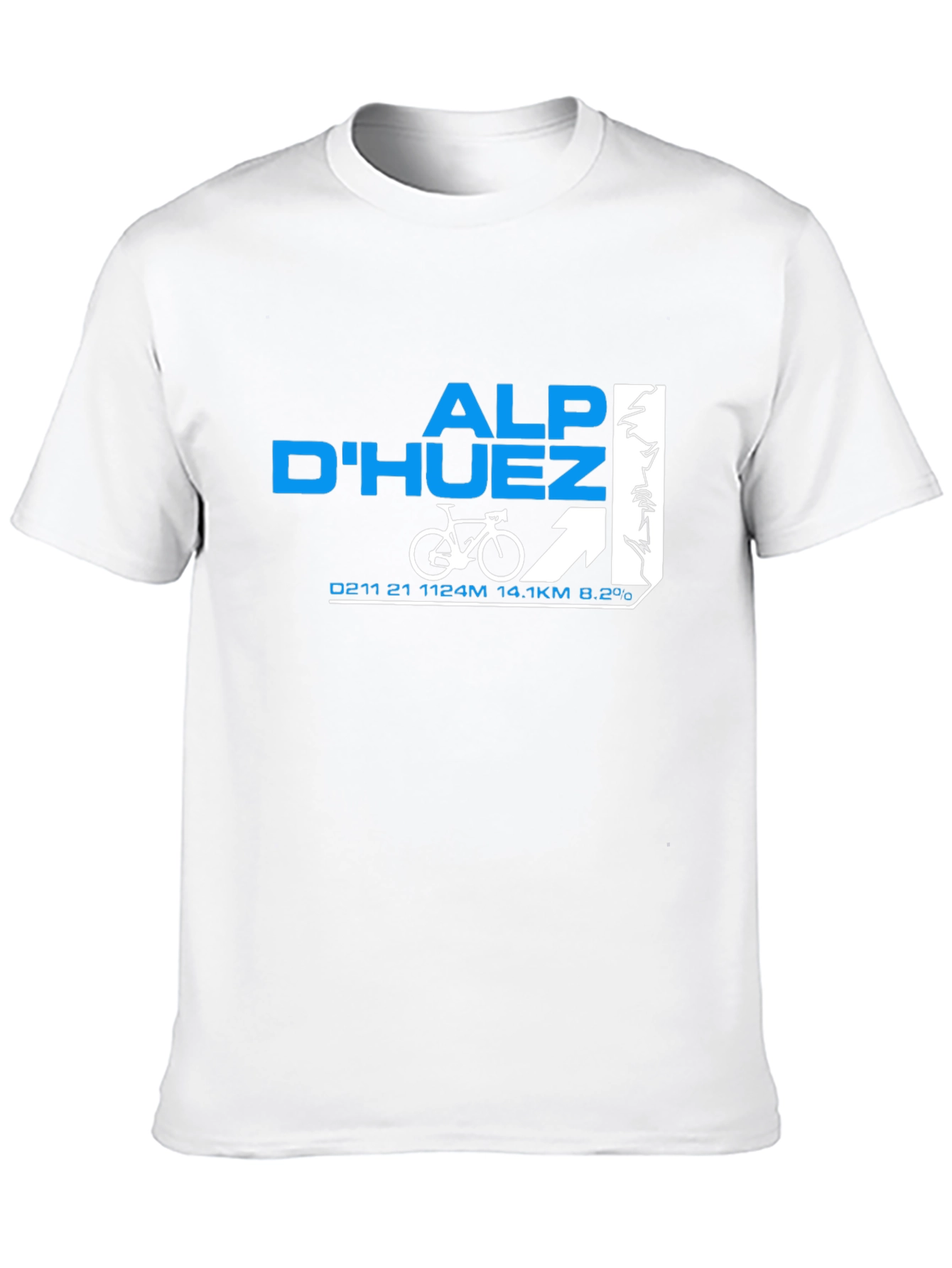 Alp DHuez Cycling T-Shirt - Mountain Climb Design