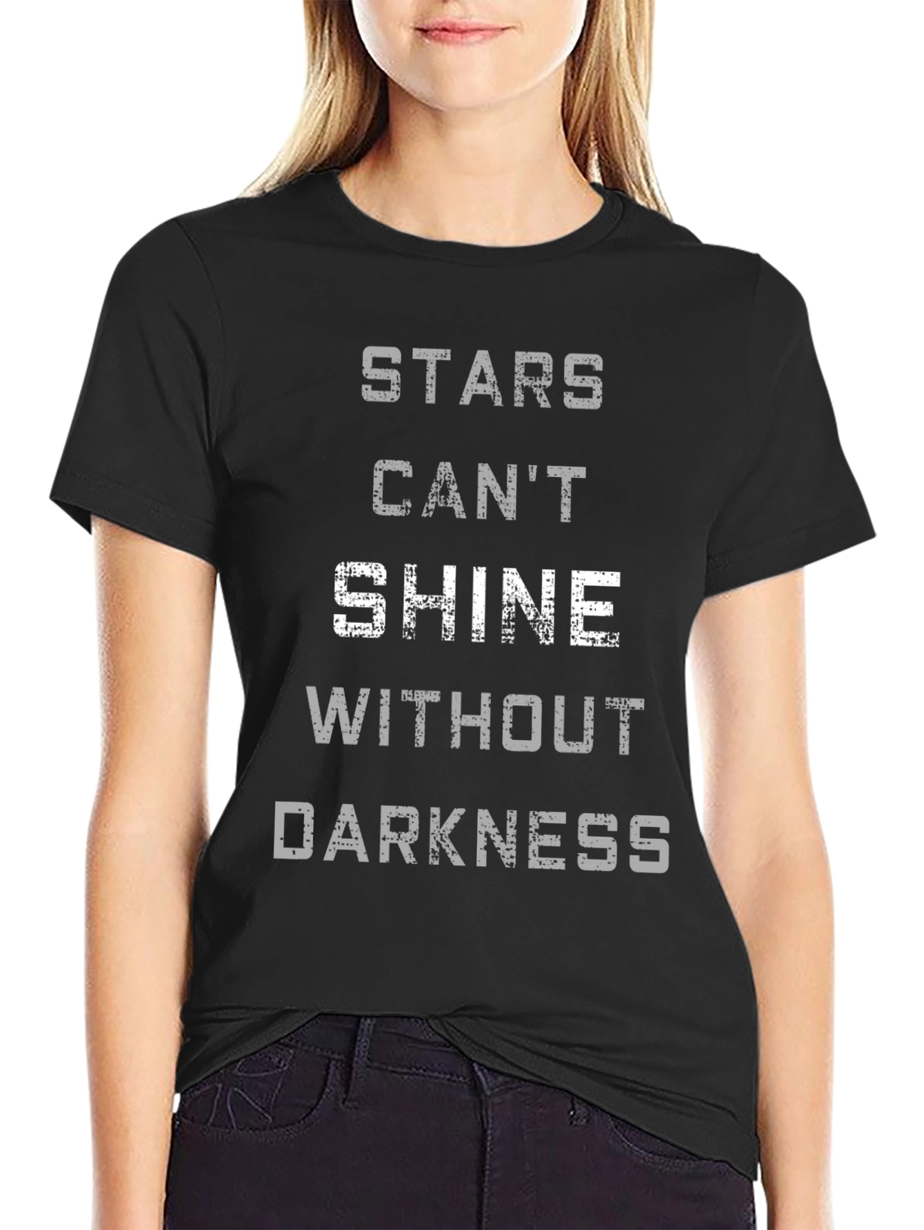 Stars Cant Shine Tee - Motivational Graphic T-Shirt