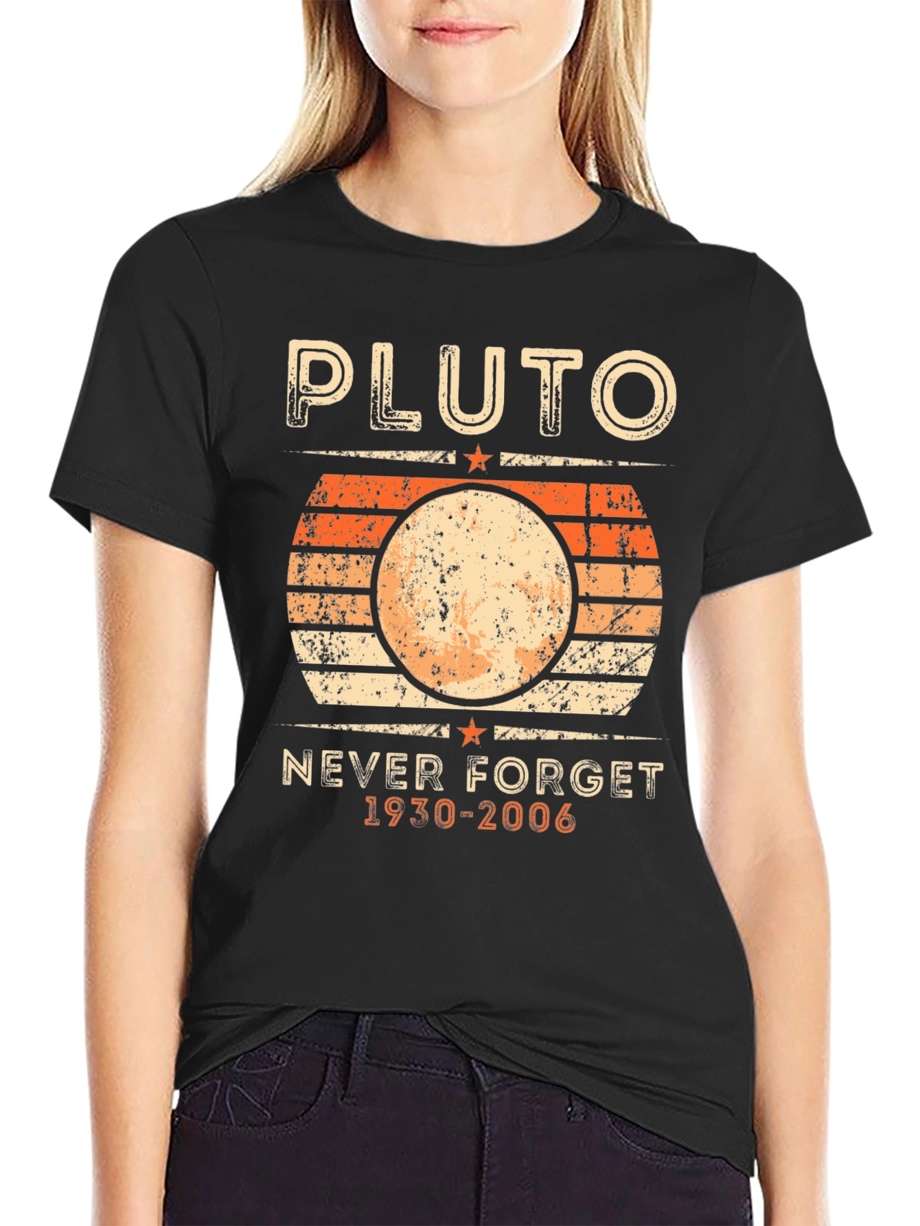 Pluto Never Forget T-Shirt - Retro Planet Design
