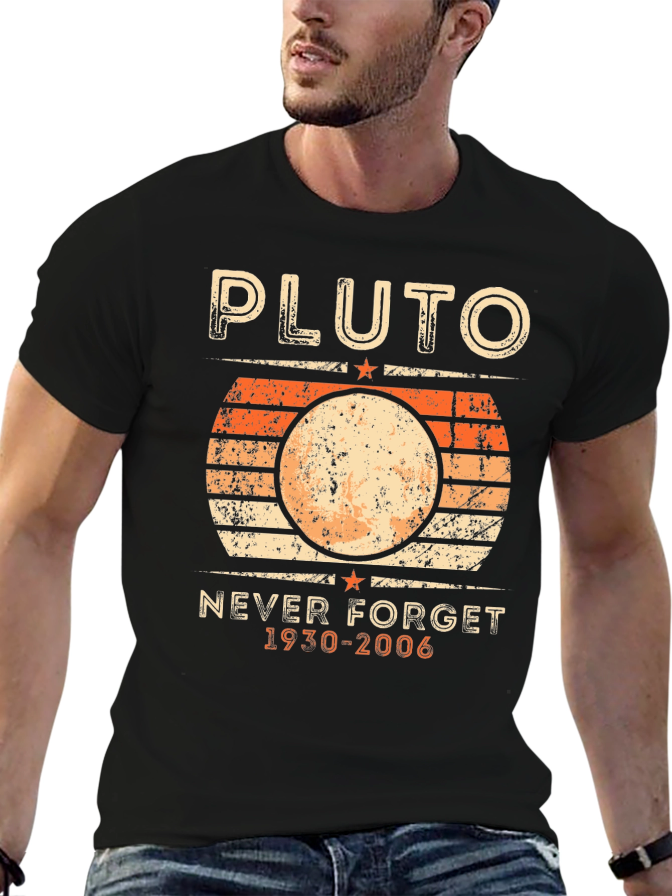 Pluto Never Forget T-Shirt - Retro Planet Design