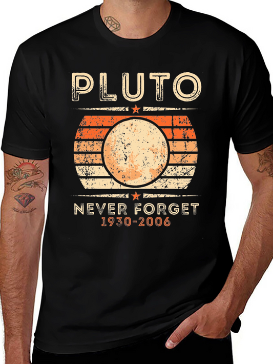 Pluto Never Forget T-Shirt - Retro Planet Design