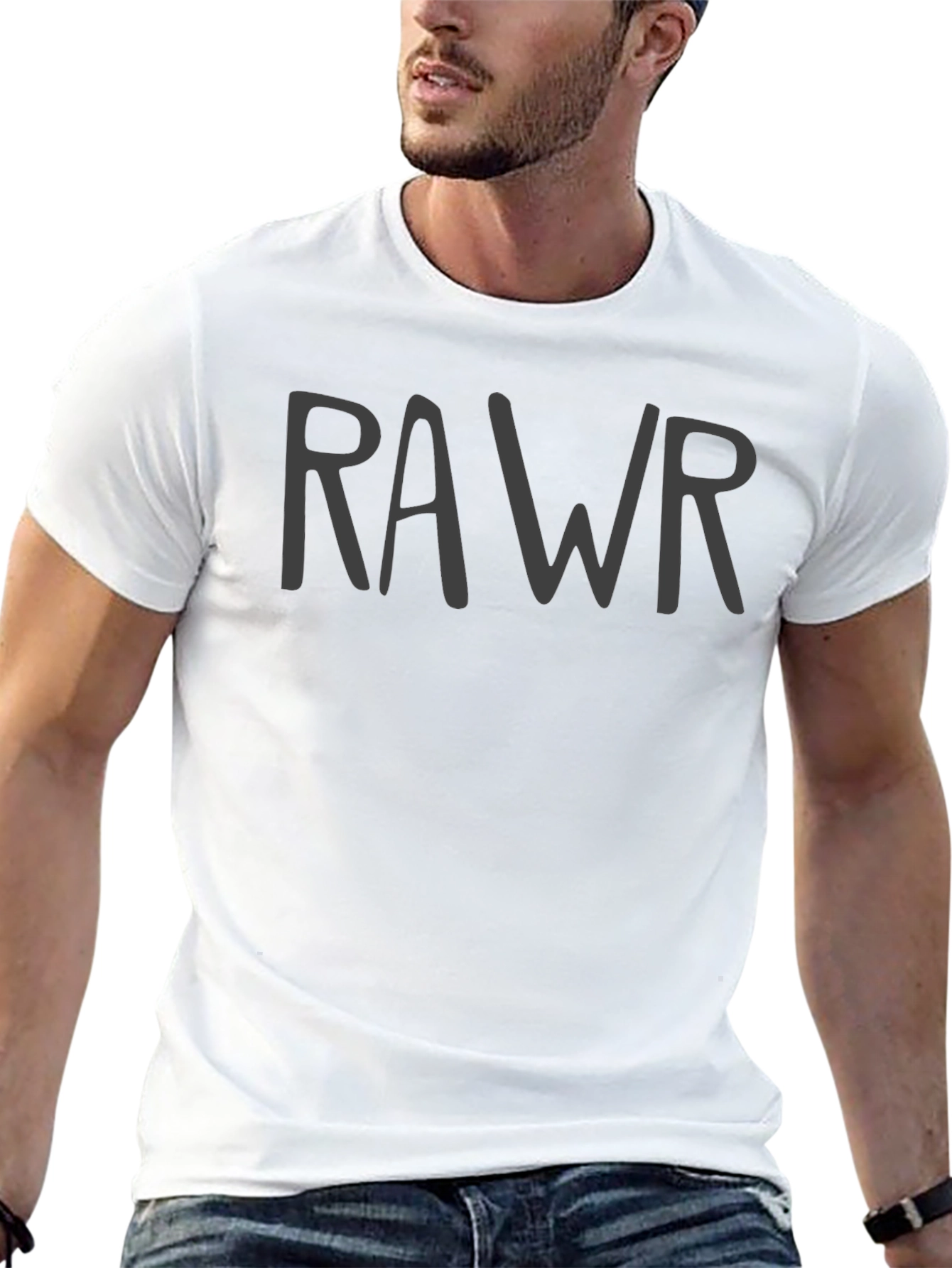 RAWR Graphic Tee - Stylish Black Cotton T-Shirt