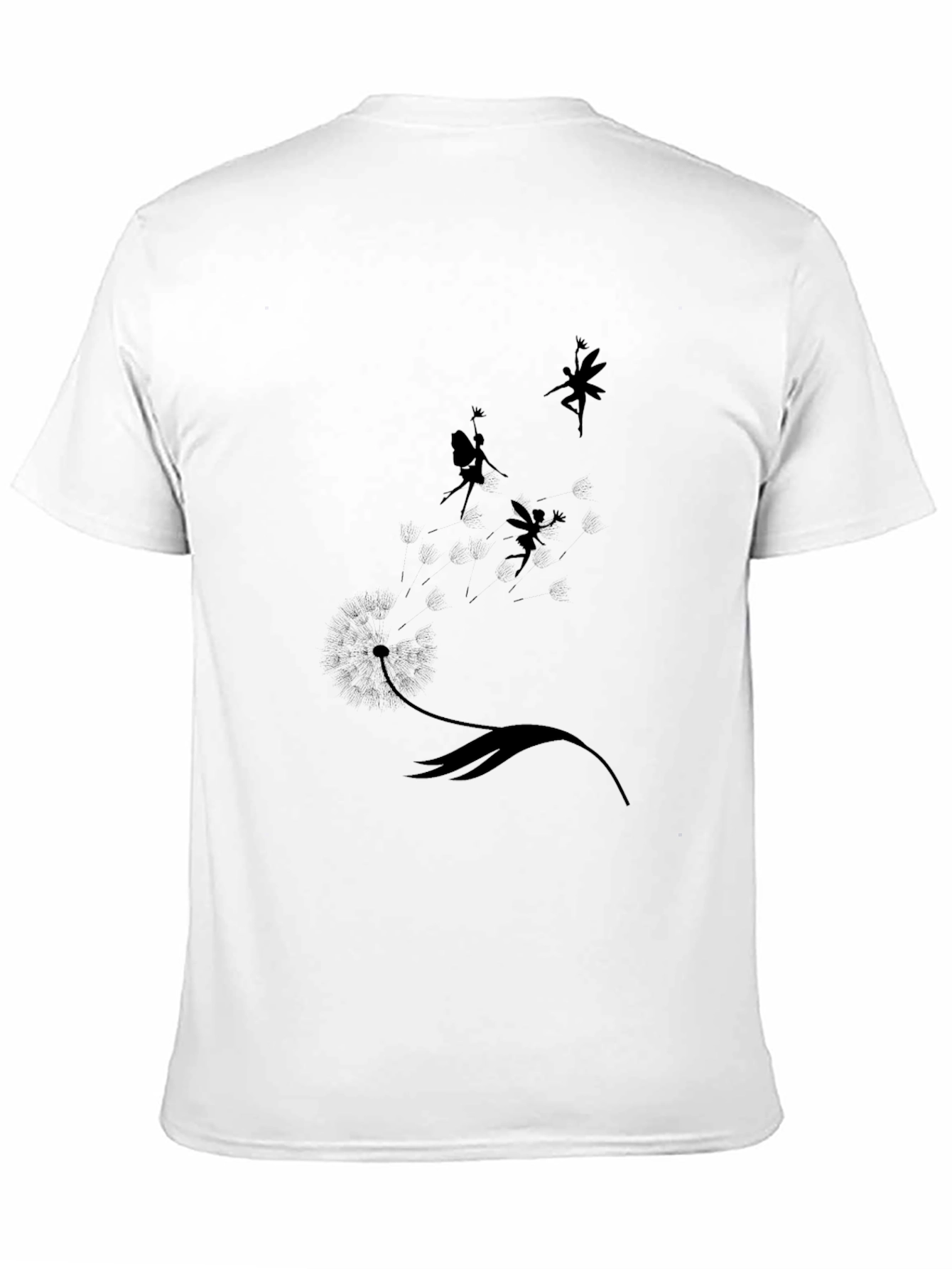 Black Fairy Dandelion T-Shirt