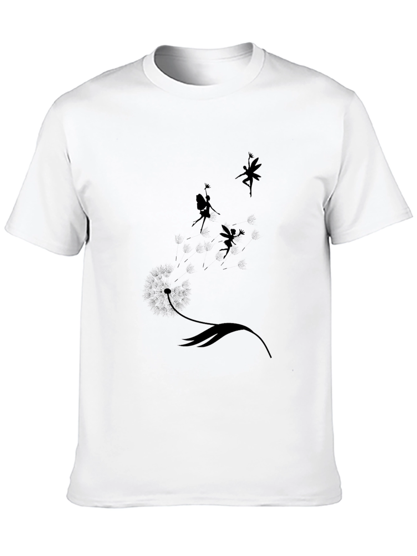 Black Fairy Dandelion T-Shirt