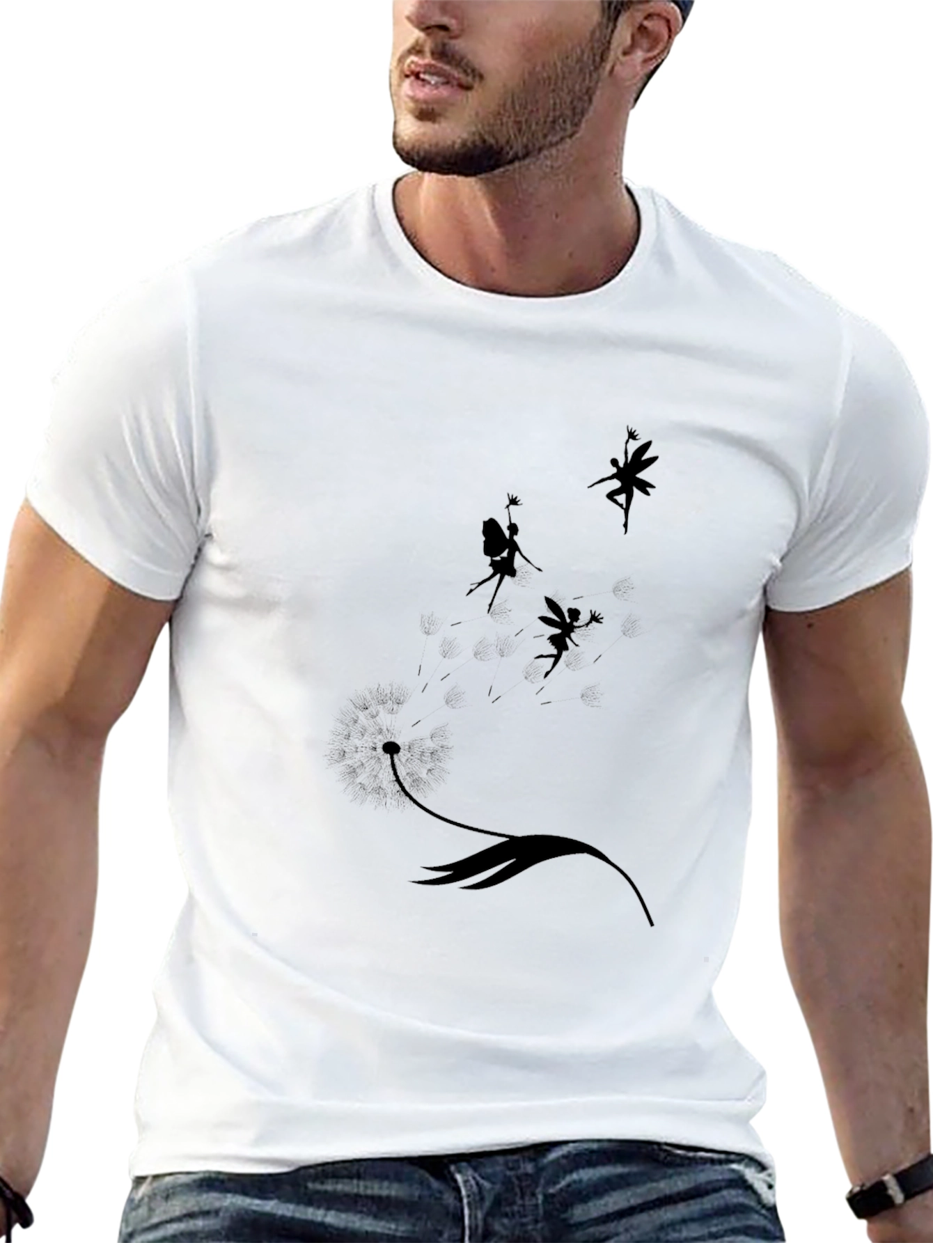 Black Fairy Dandelion T-Shirt