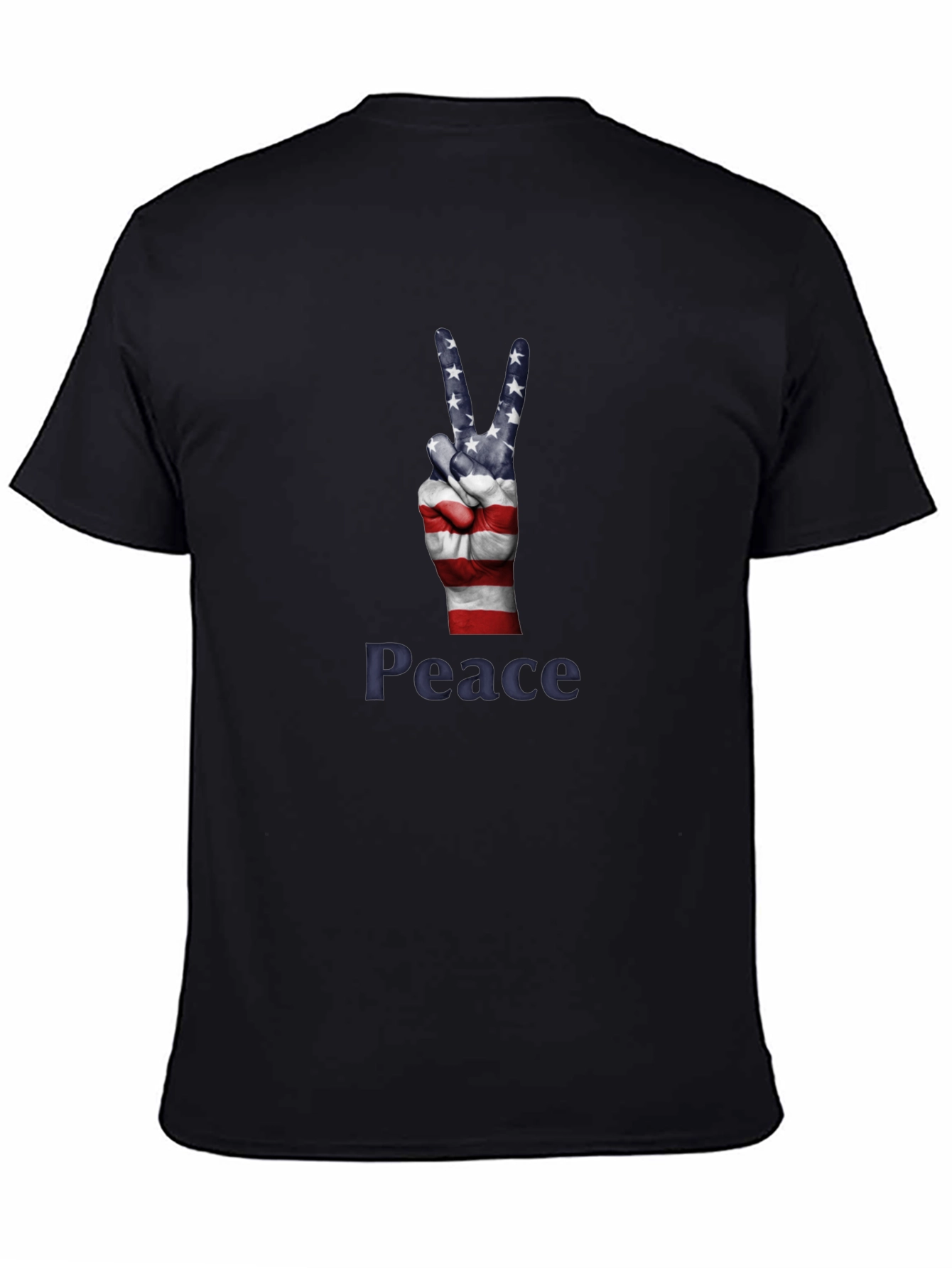 Peace Sign USA Flag Graphic T-Shirt