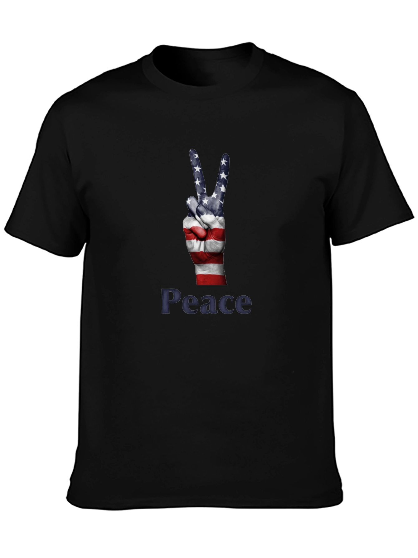 Peace Sign USA Flag Graphic T-Shirt