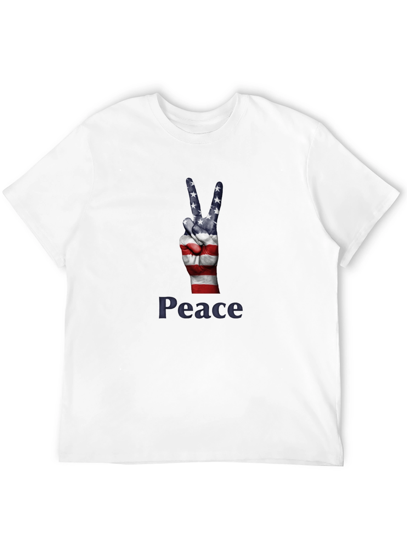 Peace Sign USA Flag Graphic T-Shirt