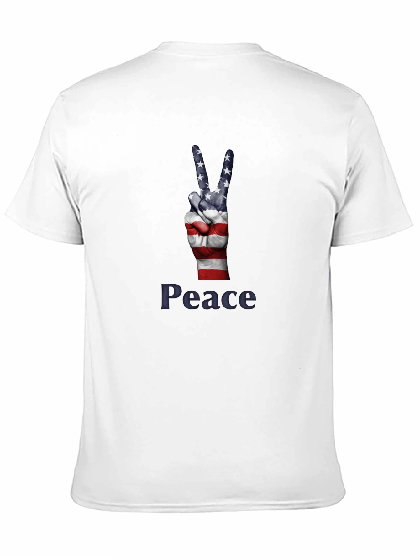 Peace Sign USA Flag Graphic T-Shirt