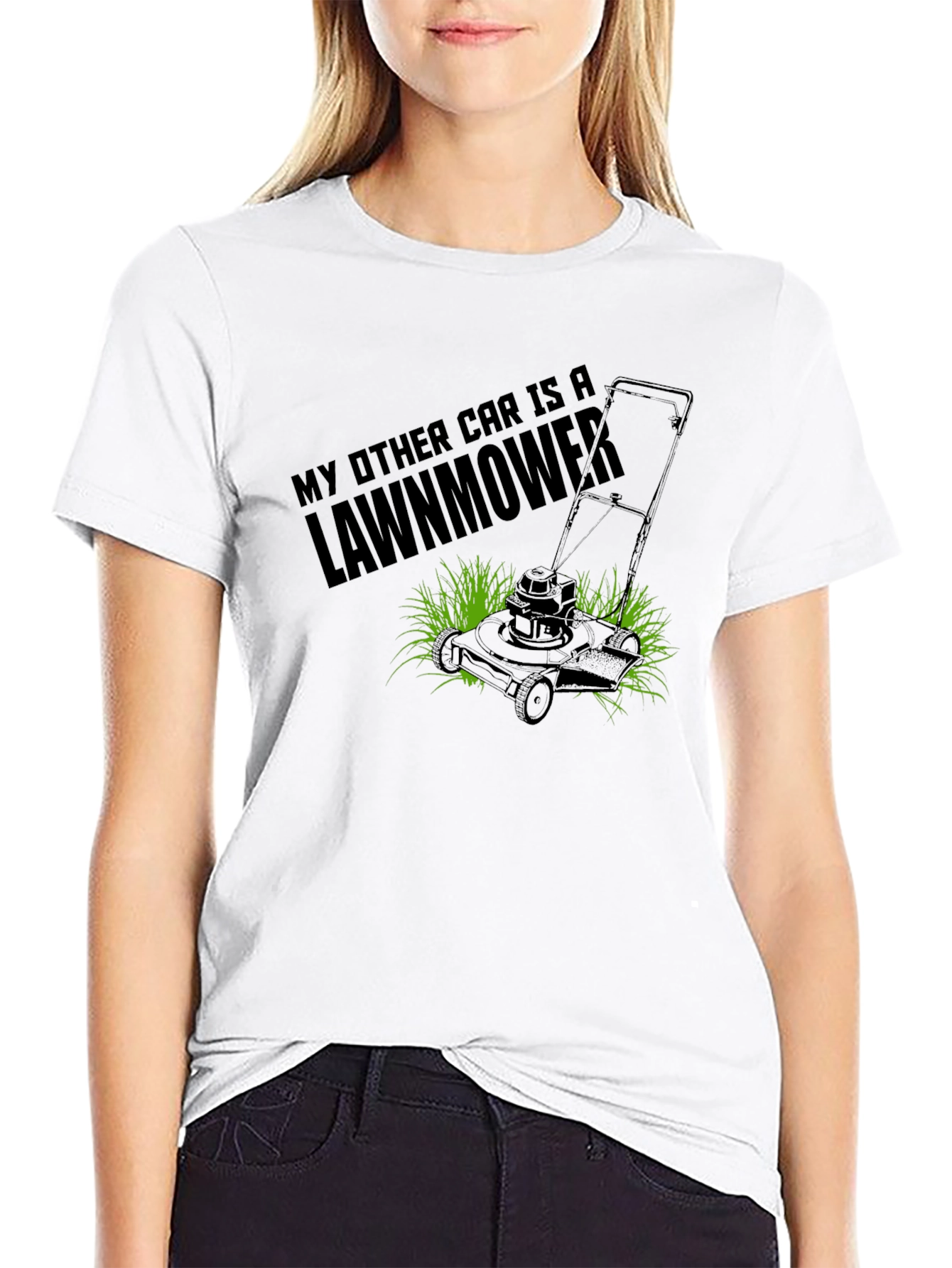 My Other Car is a Lawnmower Black T-Shirt