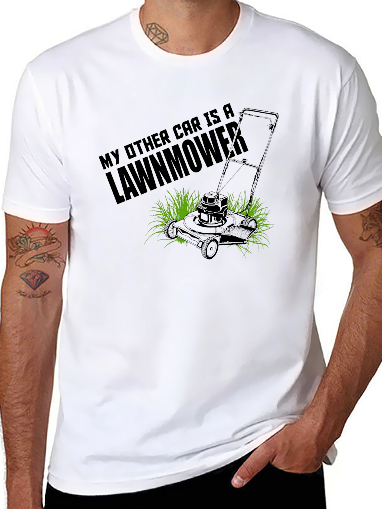 My Other Car is a Lawnmower Black T-Shirt
