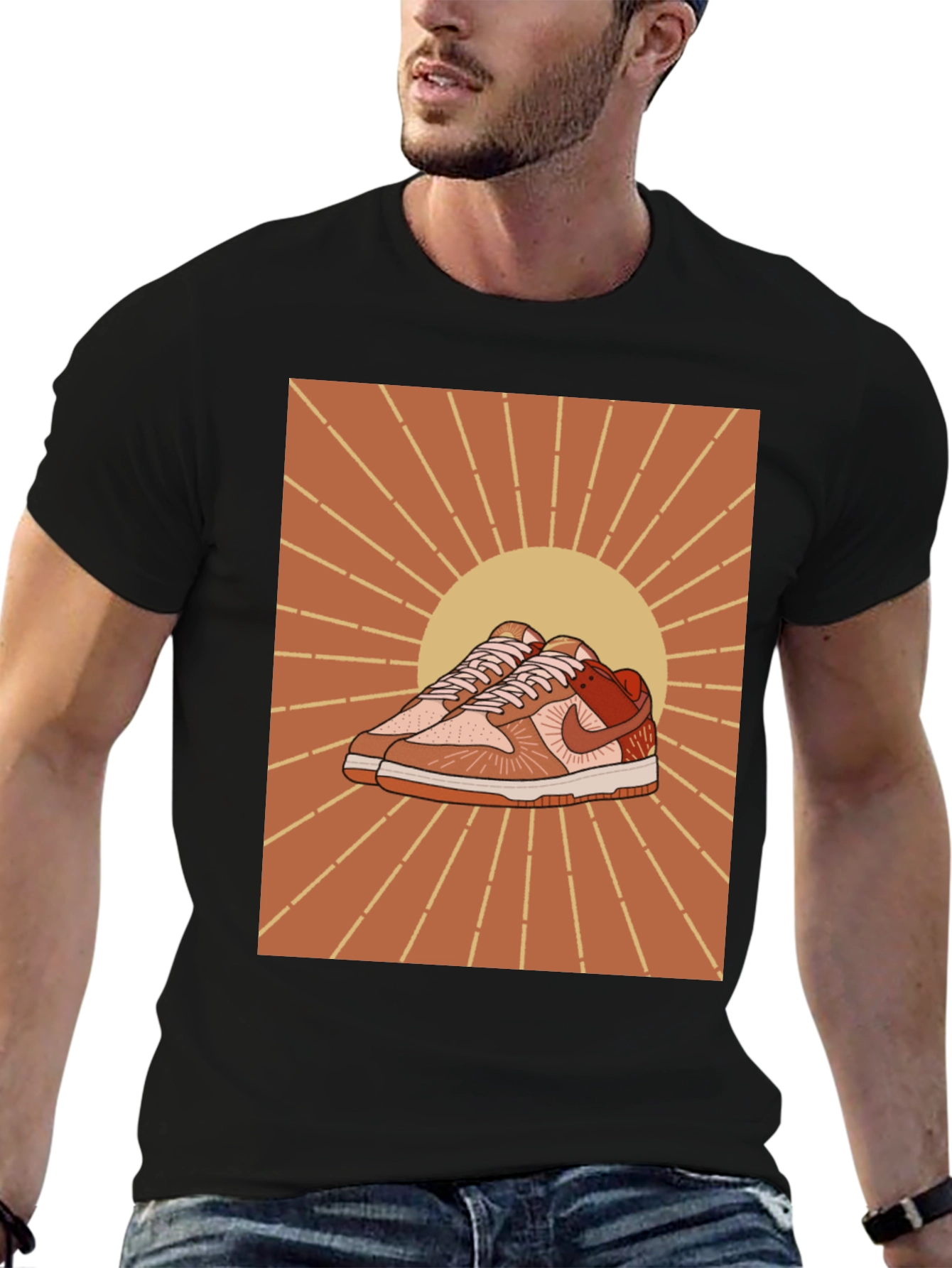 Stylish Graphic Tee with Shoe Design