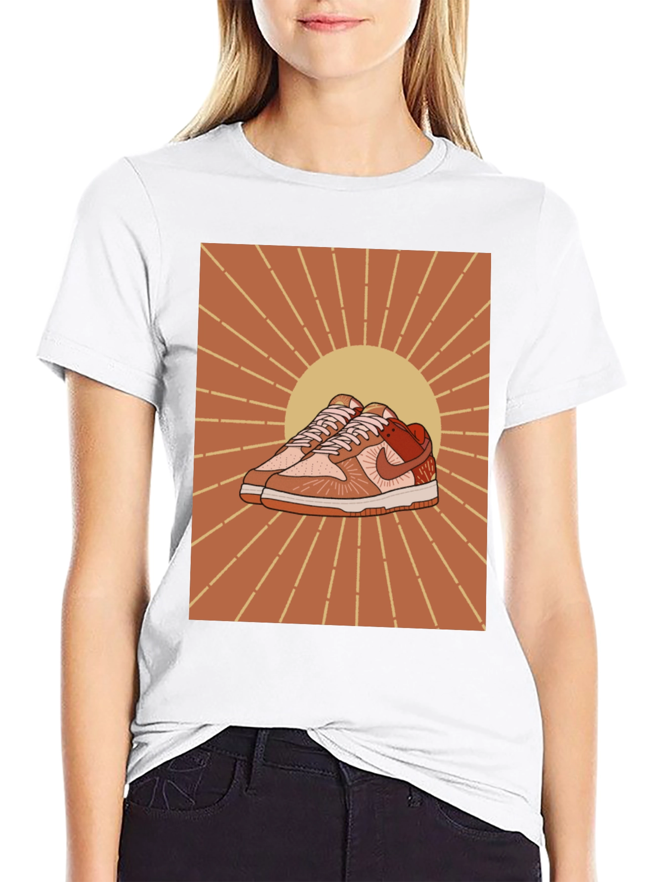 Stylish Graphic Tee with Shoe Design