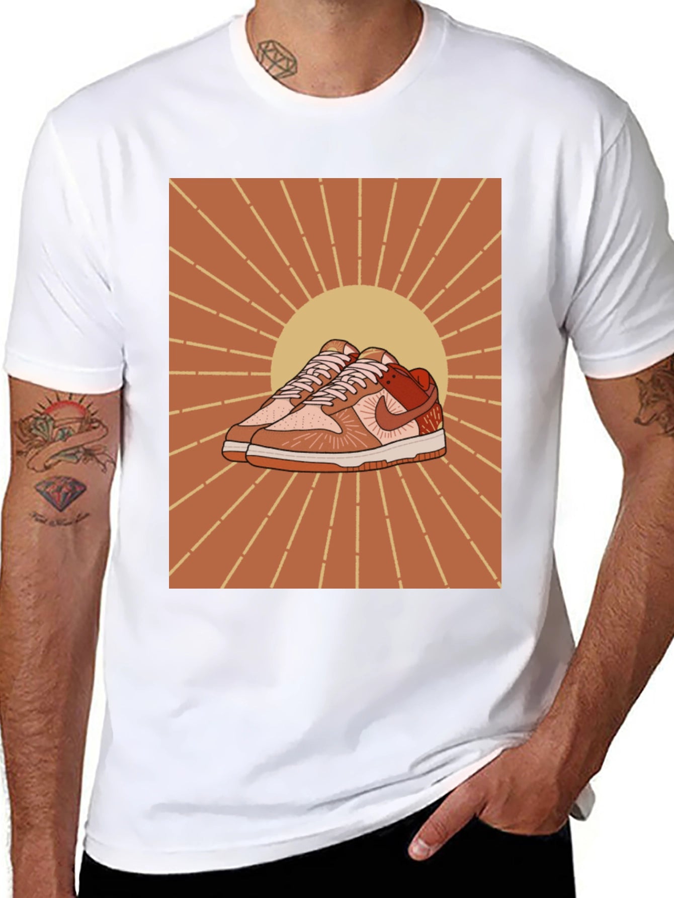 Stylish Graphic Tee with Shoe Design