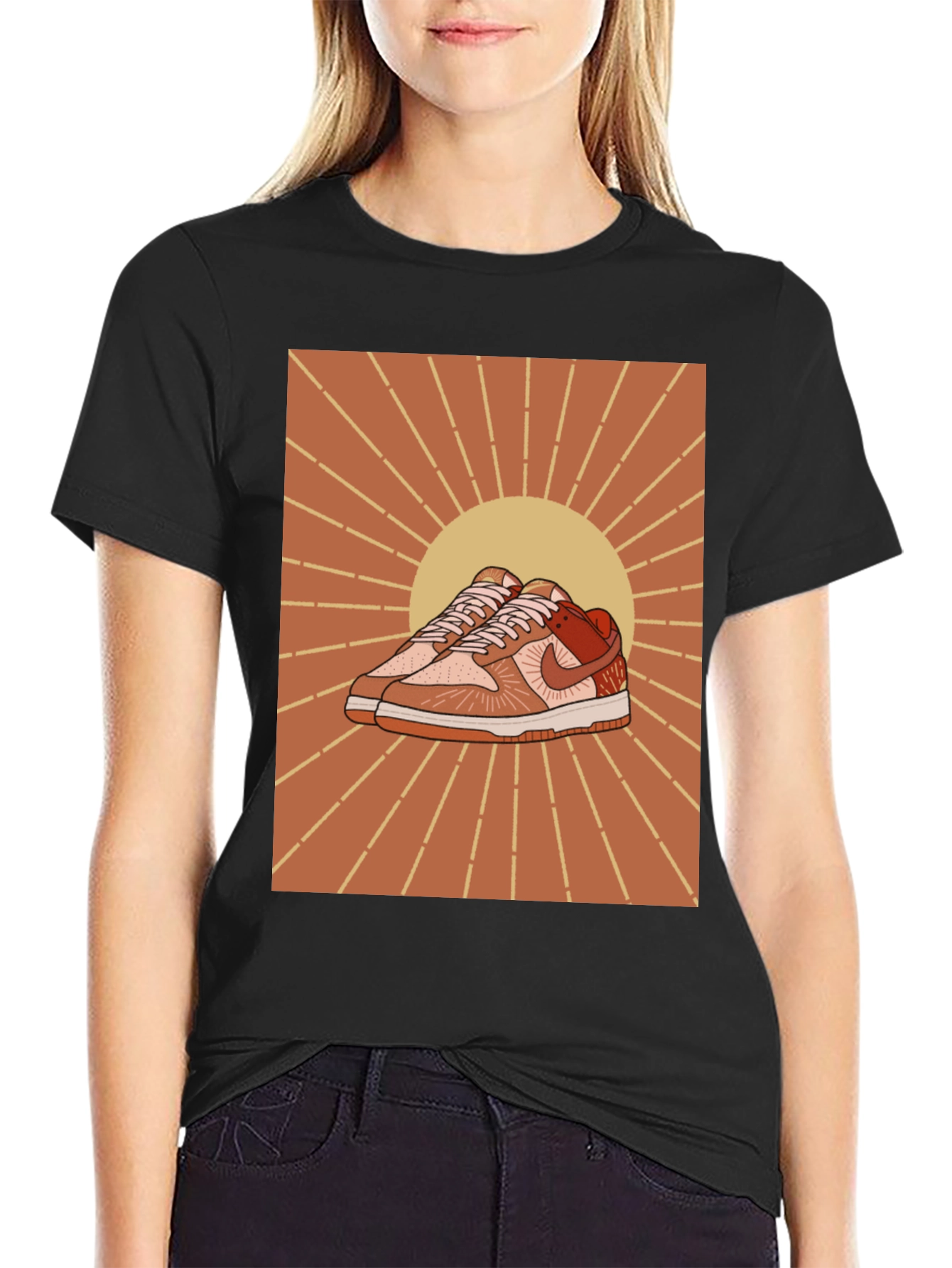 Stylish Graphic Tee with Shoe Design