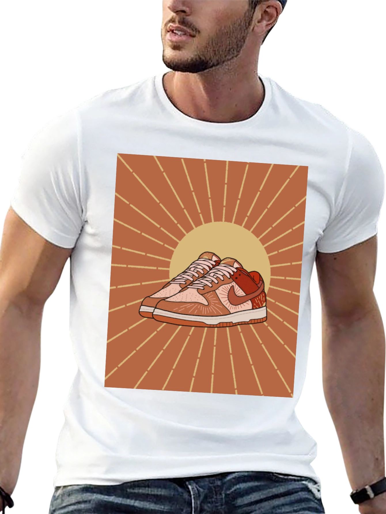 Stylish Graphic Tee with Shoe Design
