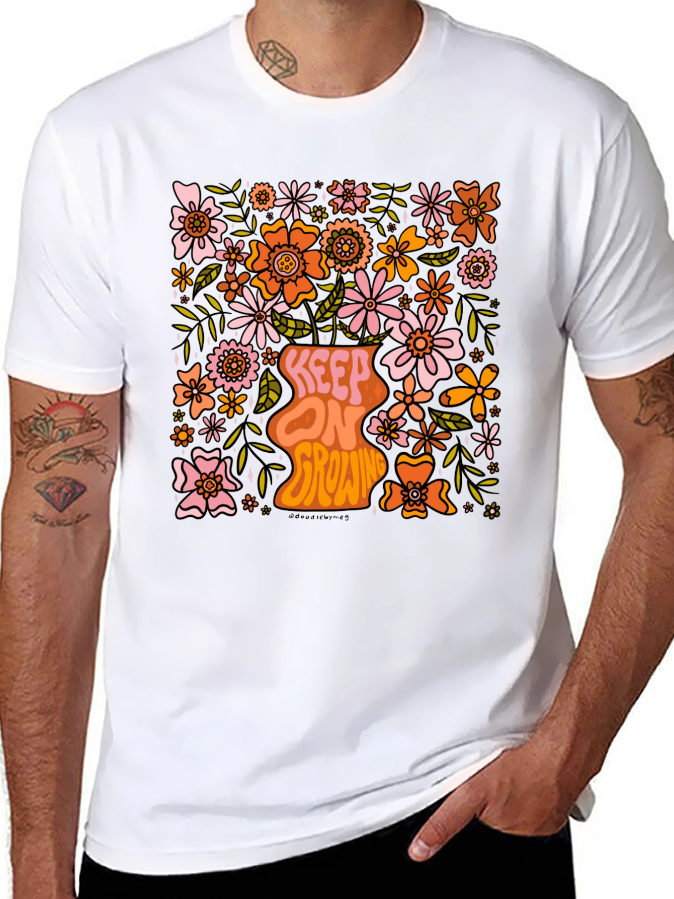 Floral Keep On Growing Graphic Tee