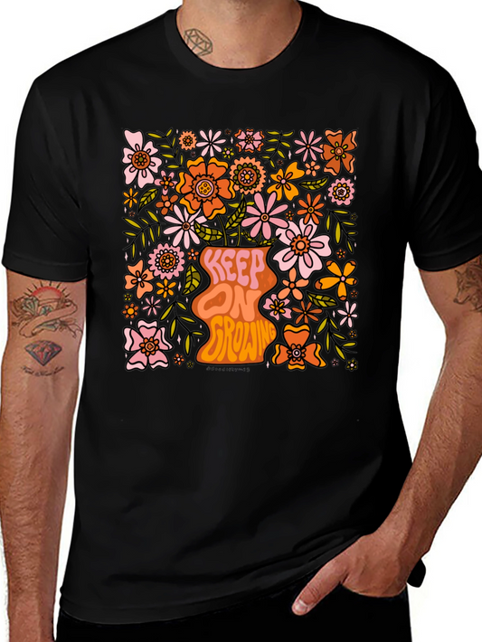Floral Keep On Growing Graphic Tee