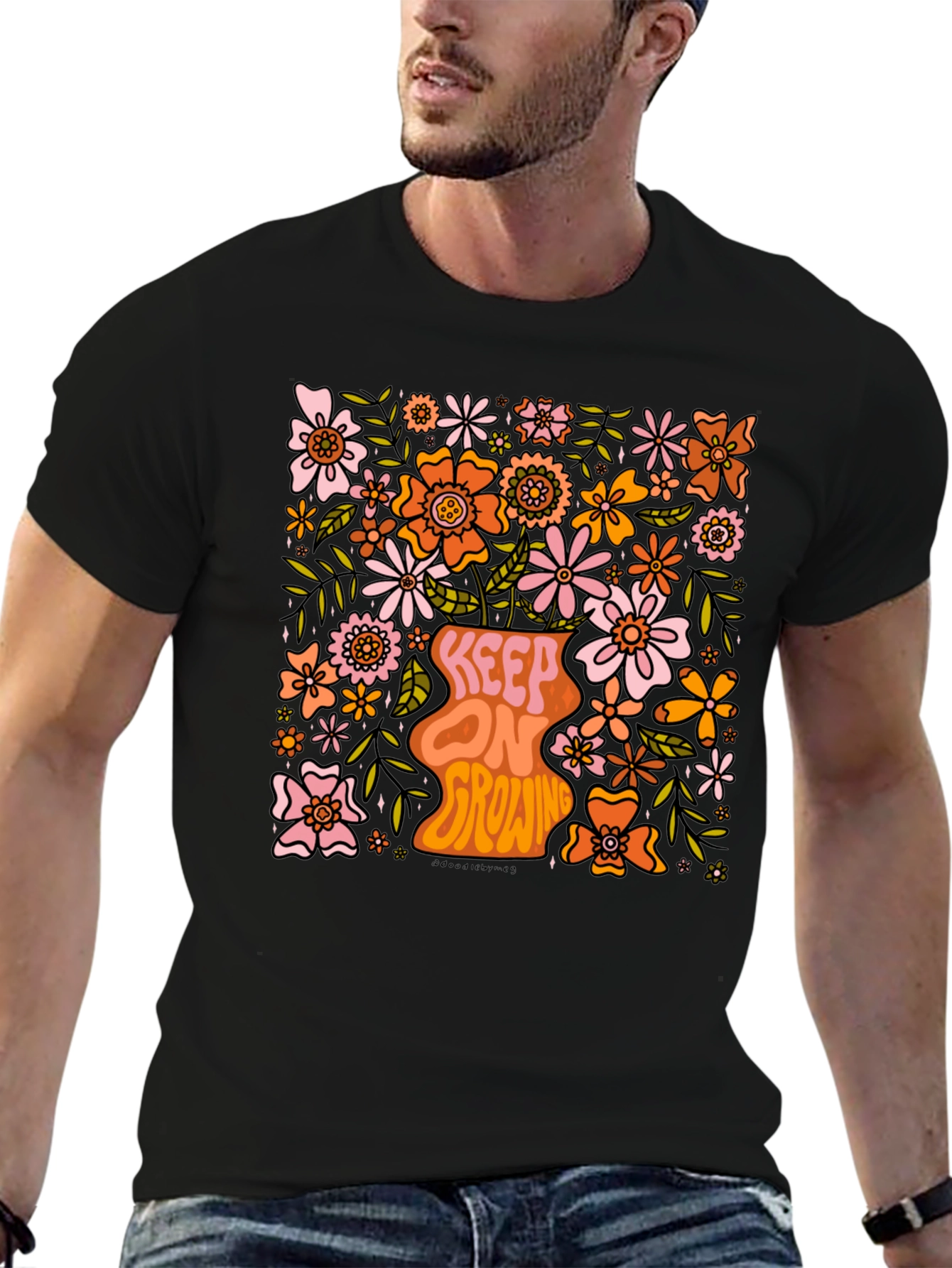 Floral Keep On Growing Graphic Tee