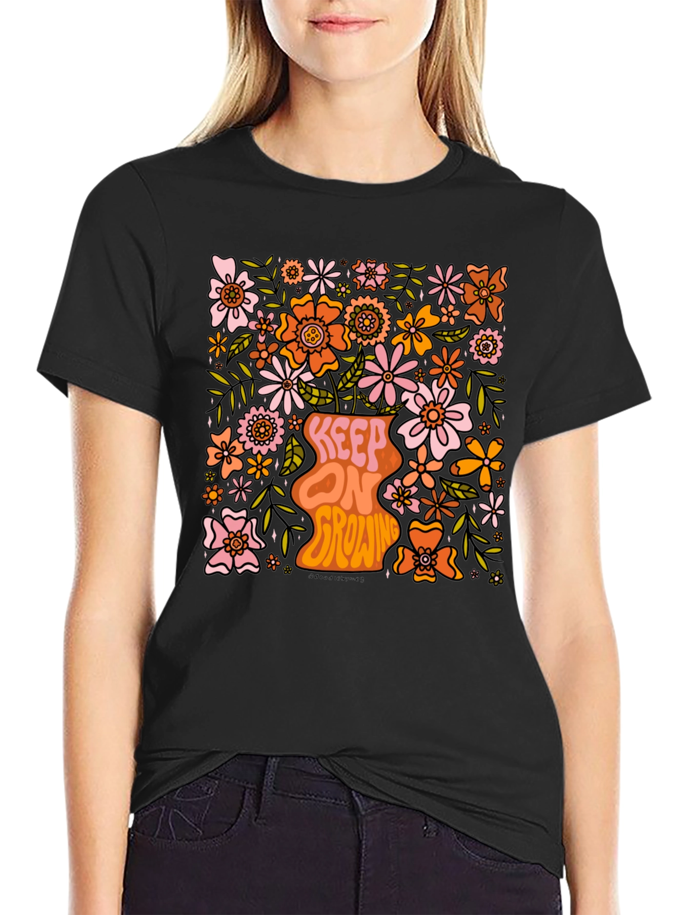 Floral Keep On Growing Graphic Tee