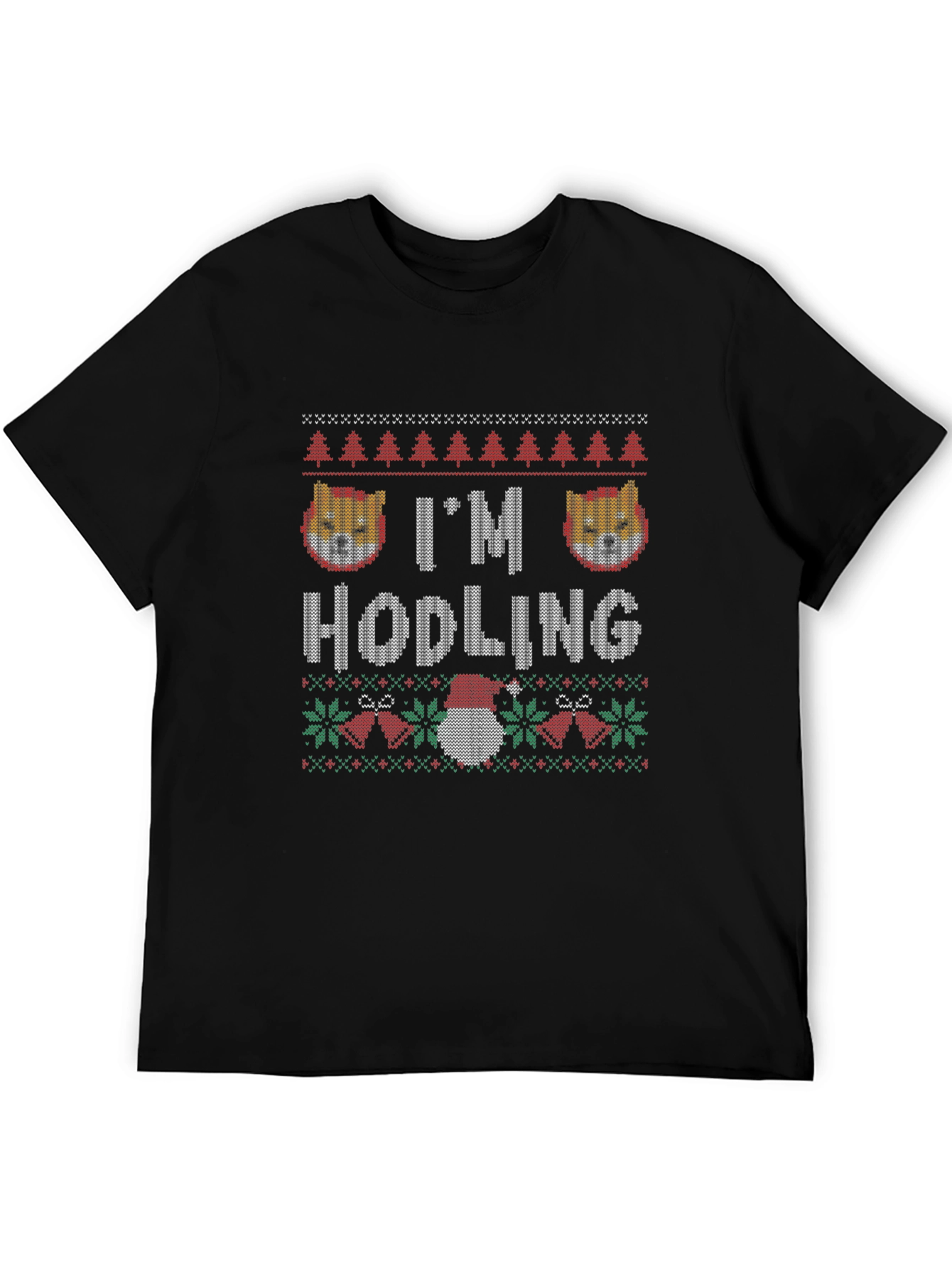 Im Hodling Shiba Holiday Crew Neck T-Shirt