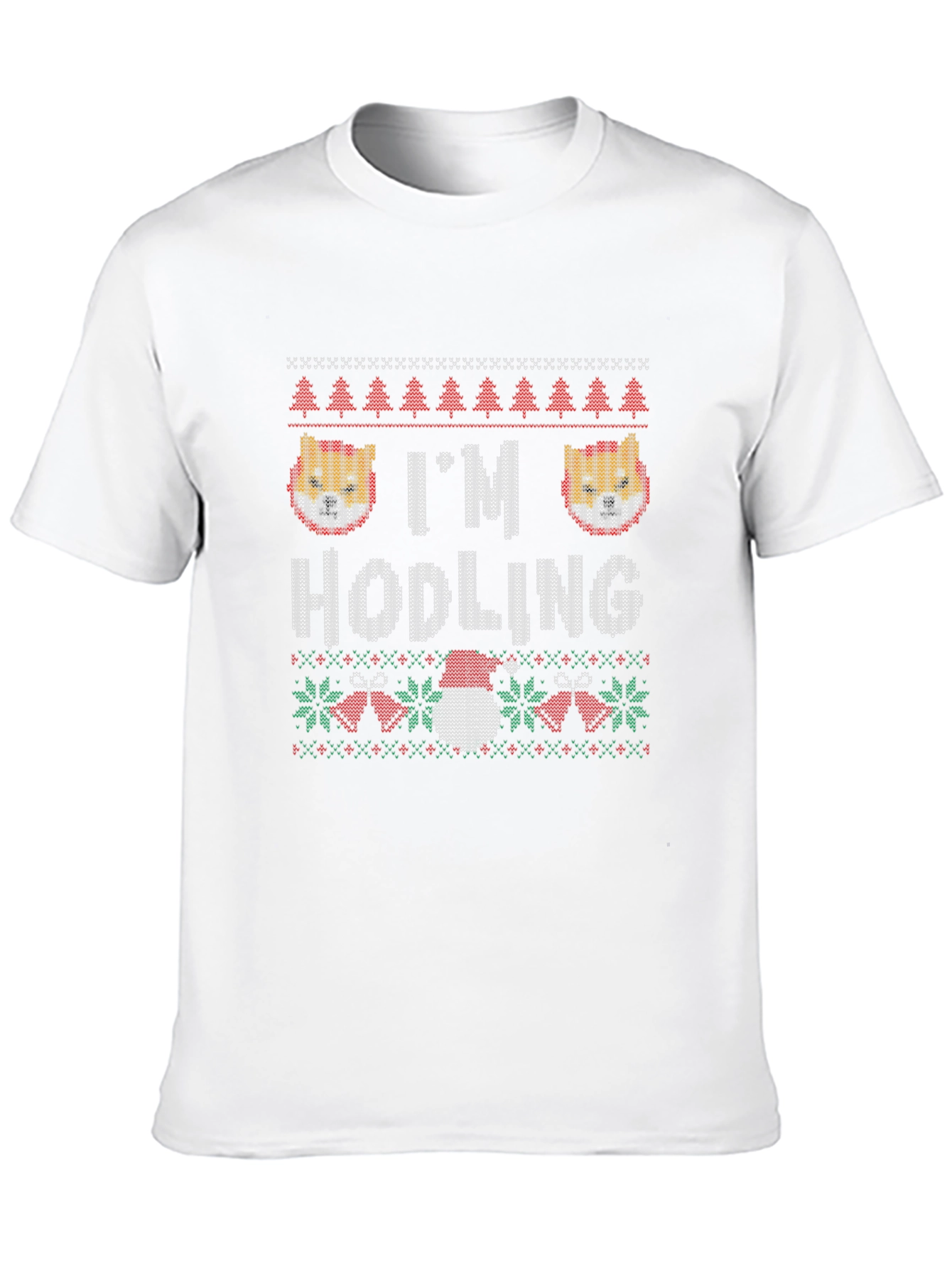 Im Hodling Shiba Holiday Crew Neck T-Shirt