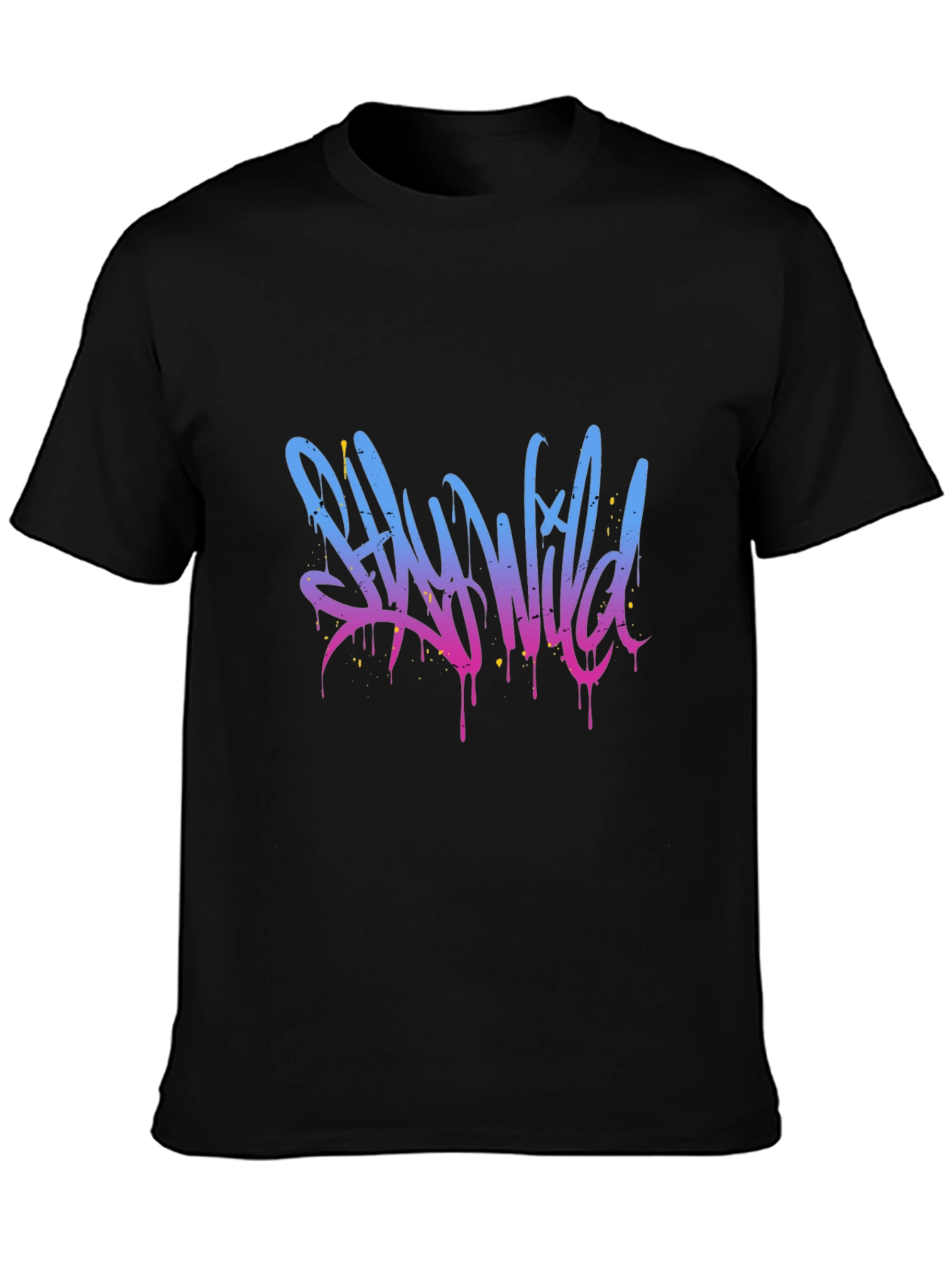Stay Wild Graphic T-Shirt - Black