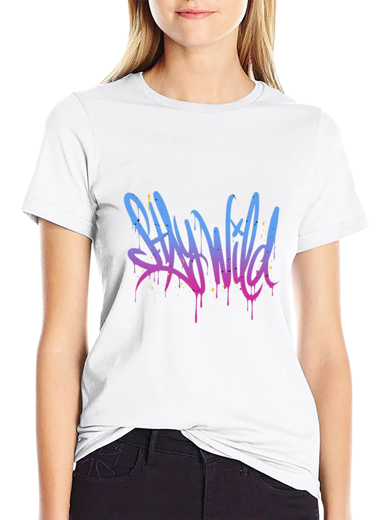 Stay Wild Graphic T-Shirt - Black