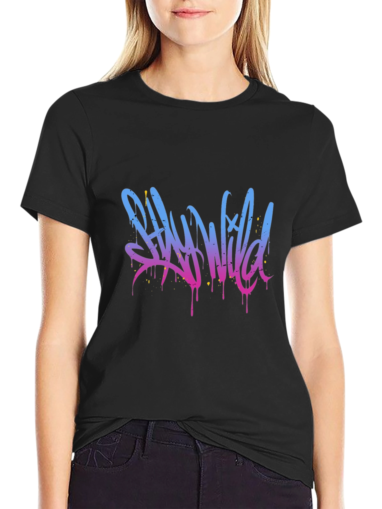 Stay Wild Graphic T-Shirt - Black