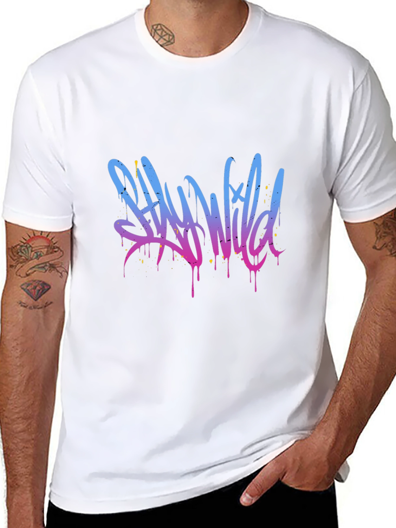 Stay Wild Graphic T-Shirt - Black