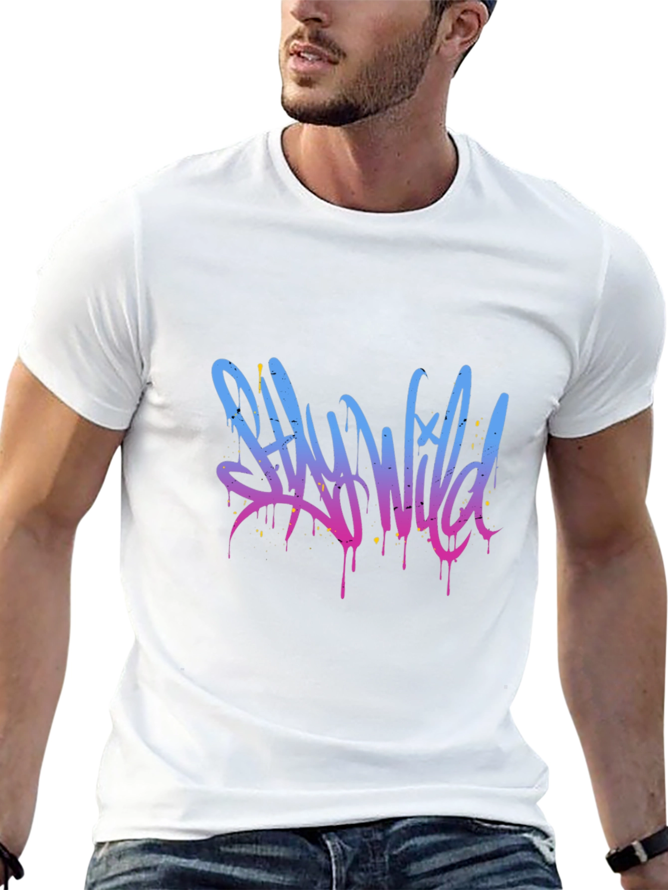 Stay Wild Graphic T-Shirt - Black