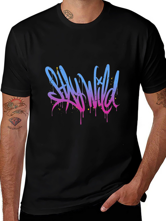 Stay Wild Graphic T-Shirt - Black