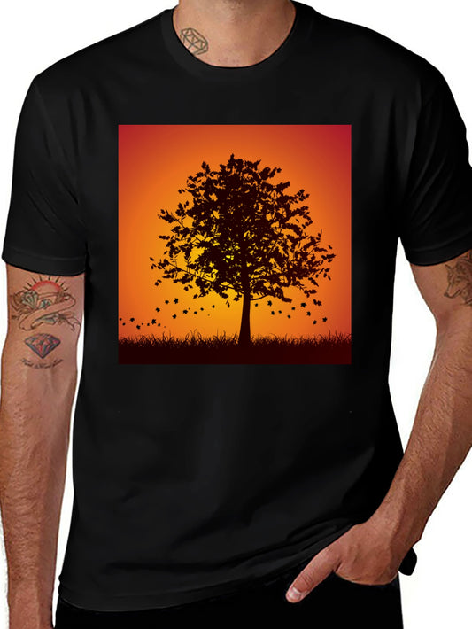 Autumn Tree Graphic Tee - Stylish Fall Design