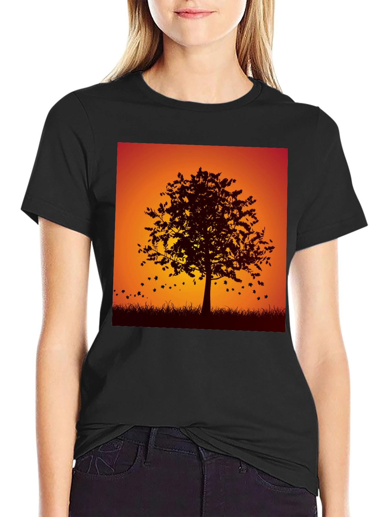 Autumn Tree Graphic Tee - Stylish Fall Design