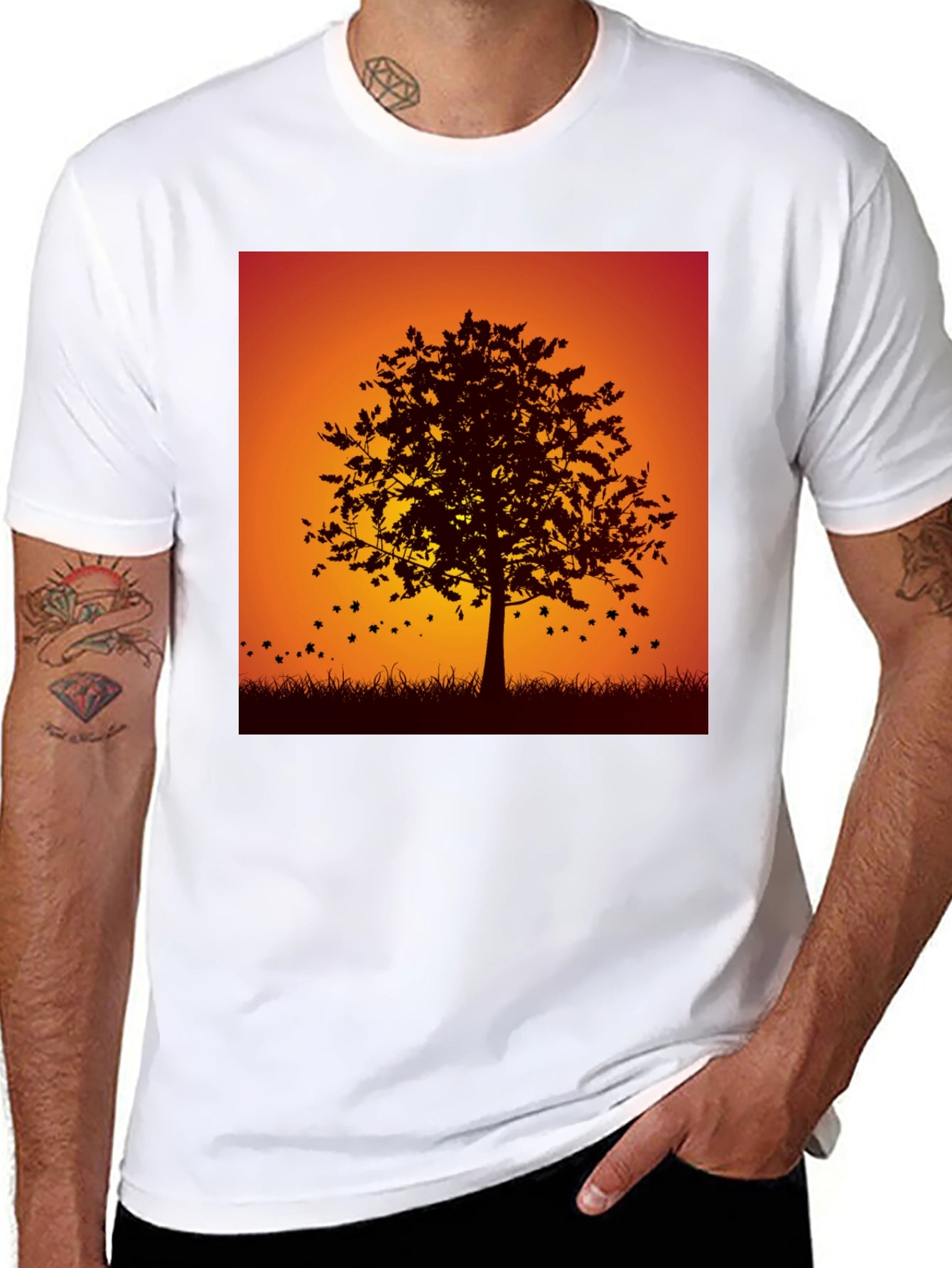 Autumn Tree Graphic Tee - Stylish Fall Design
