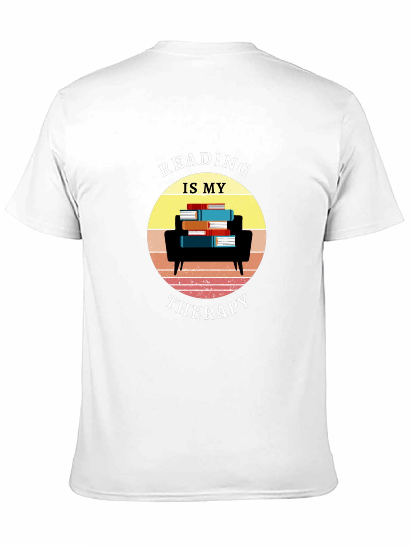 Reading Is My Therapy Black T-Shirt