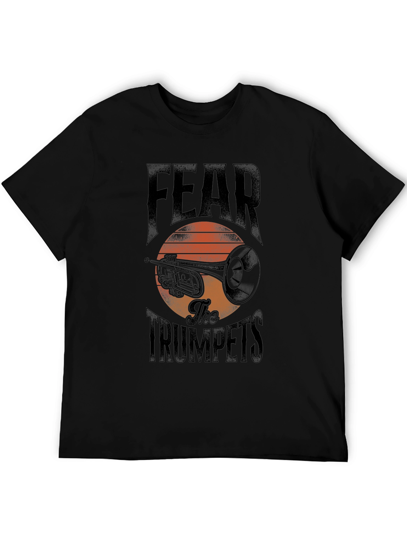 Fear The Trumpets Black Graphic T-Shirt