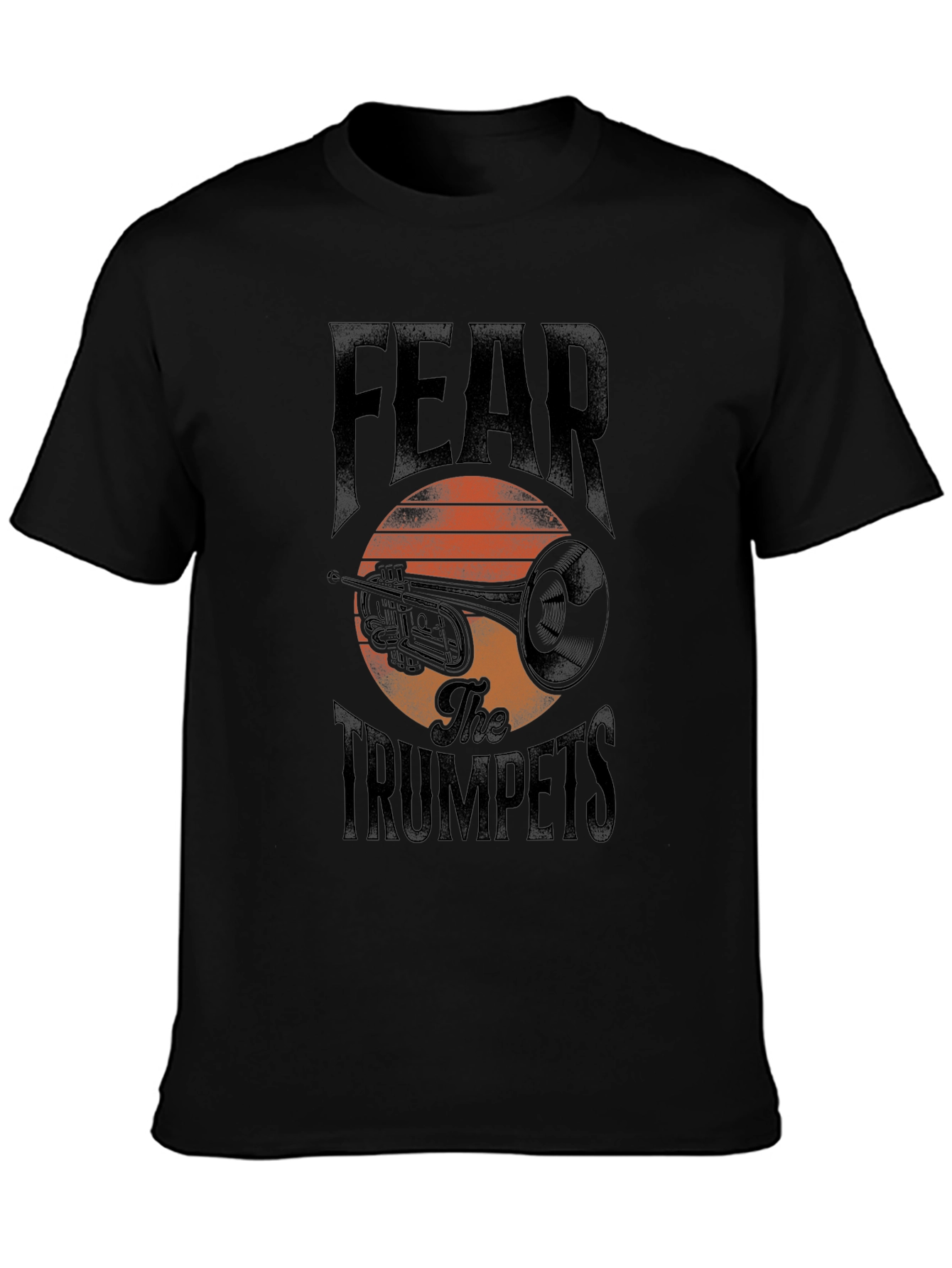 Fear The Trumpets Black Graphic T-Shirt