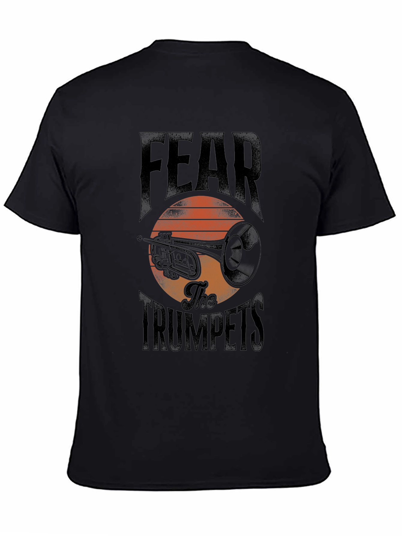 Fear The Trumpets Black Graphic T-Shirt