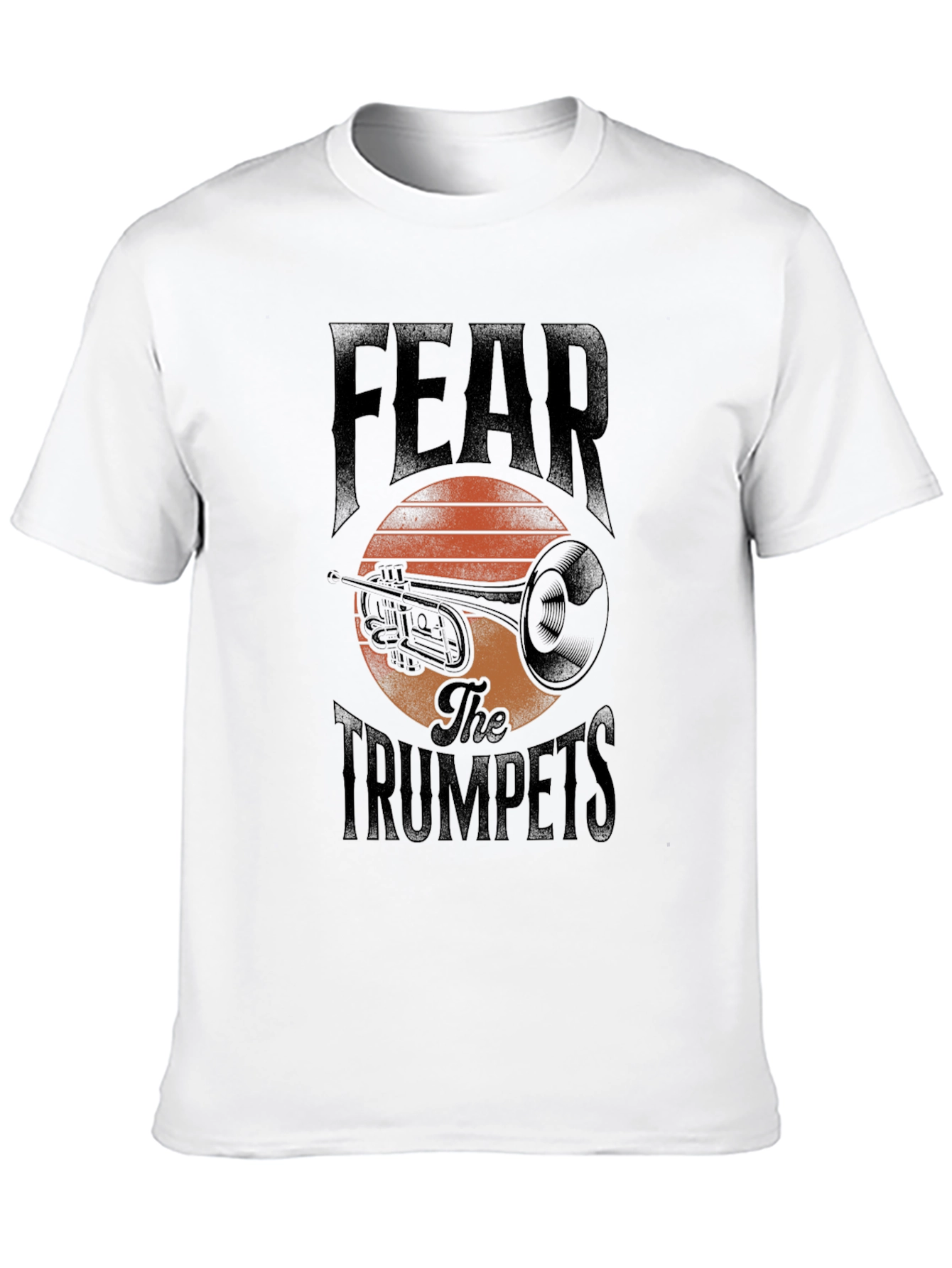 Fear The Trumpets Black Graphic T-Shirt