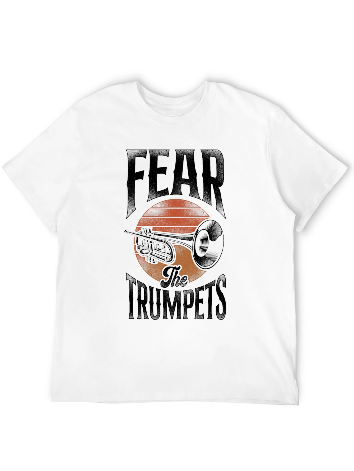 Fear The Trumpets Black Graphic T-Shirt