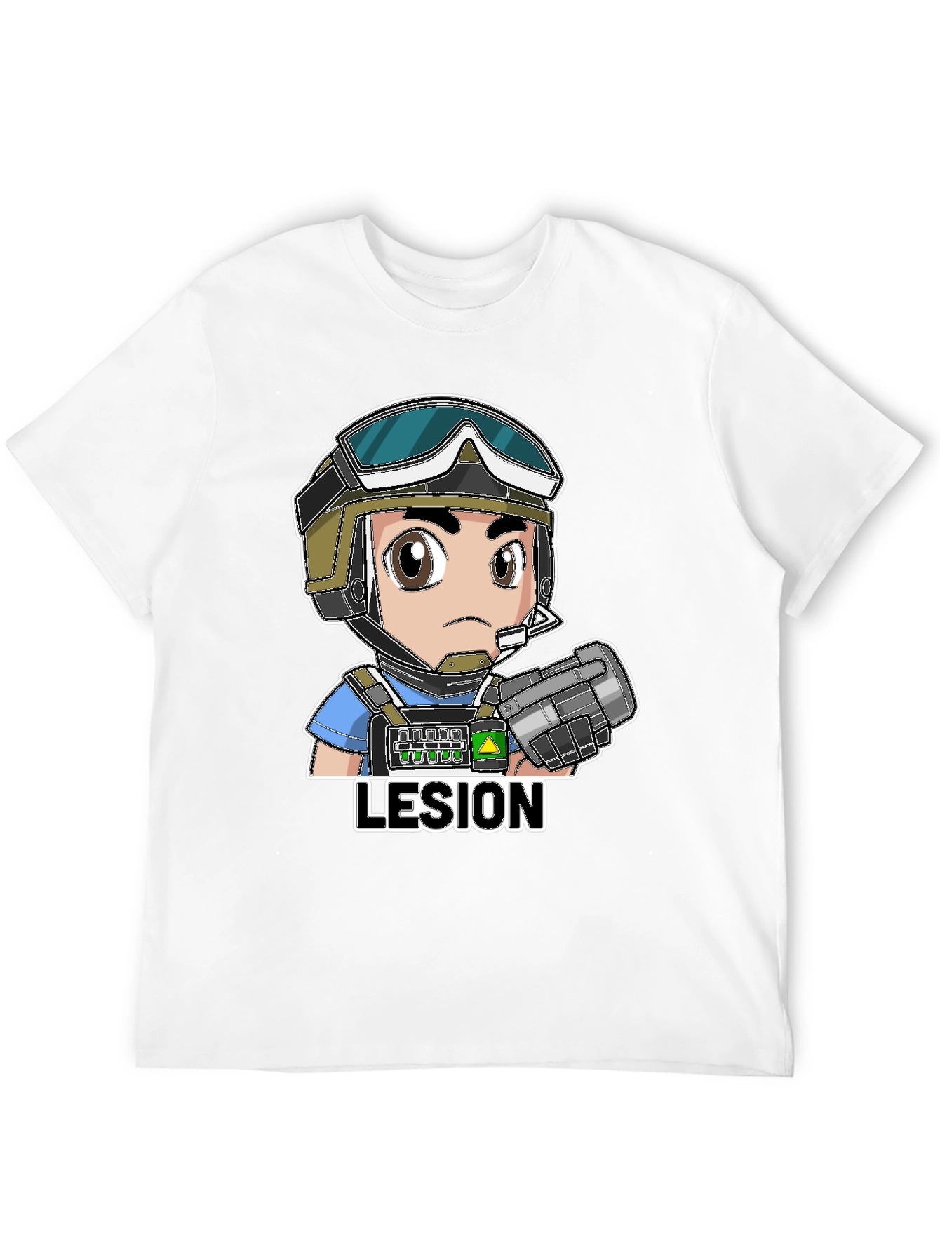 Lesion Cartoon Graphic Black T-Shirt