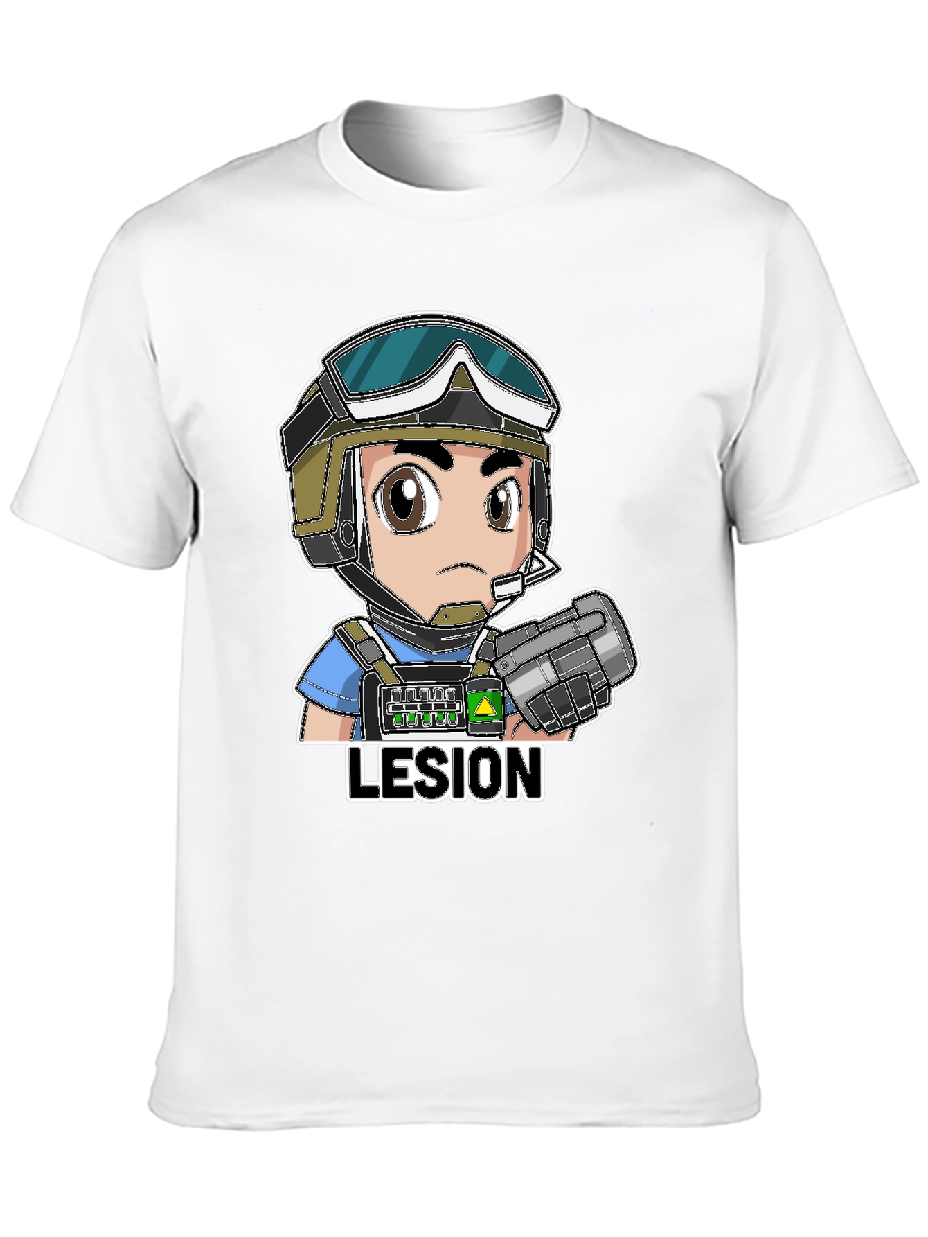 Lesion Cartoon Graphic Black T-Shirt
