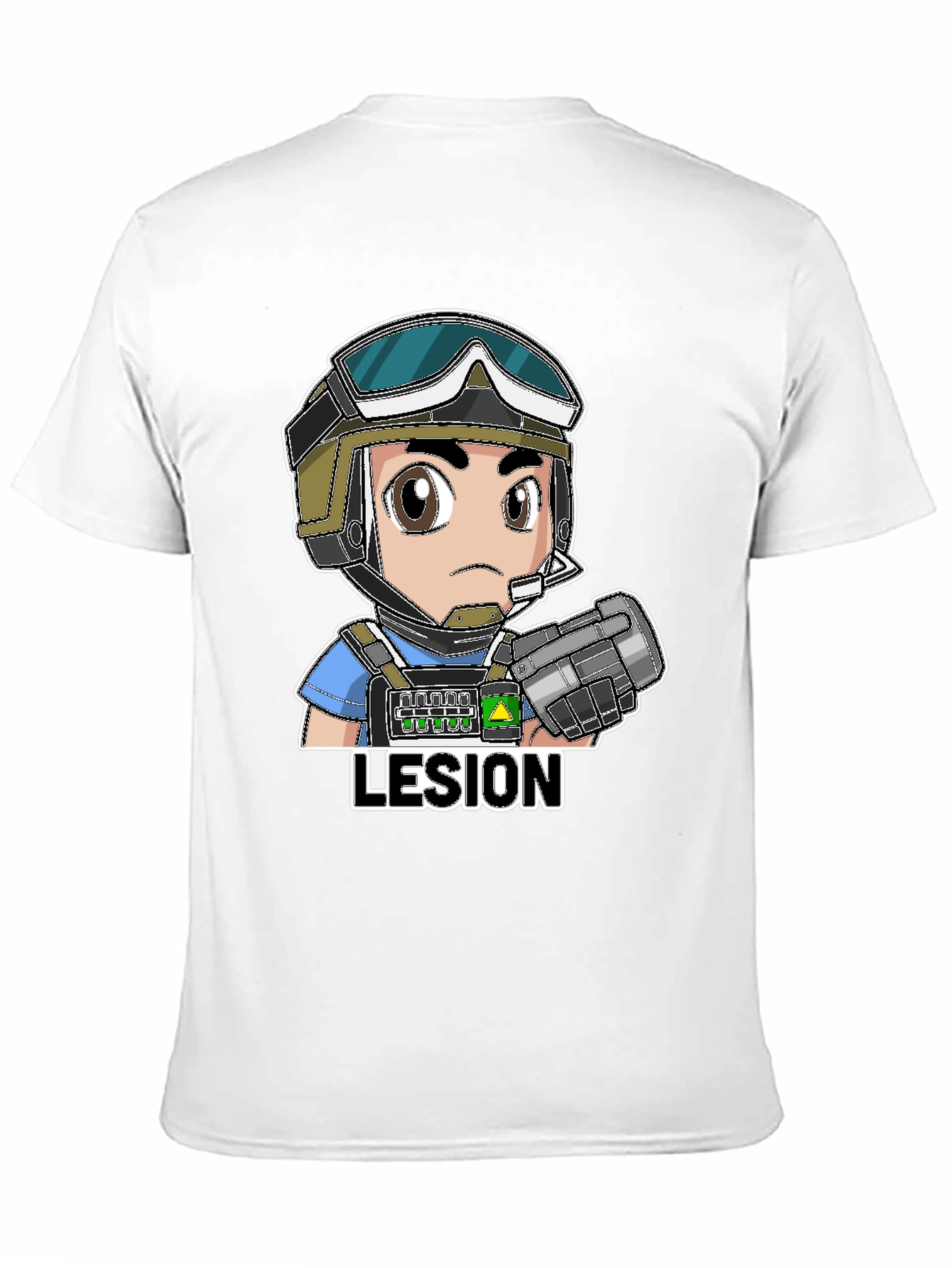 Lesion Cartoon Graphic Black T-Shirt