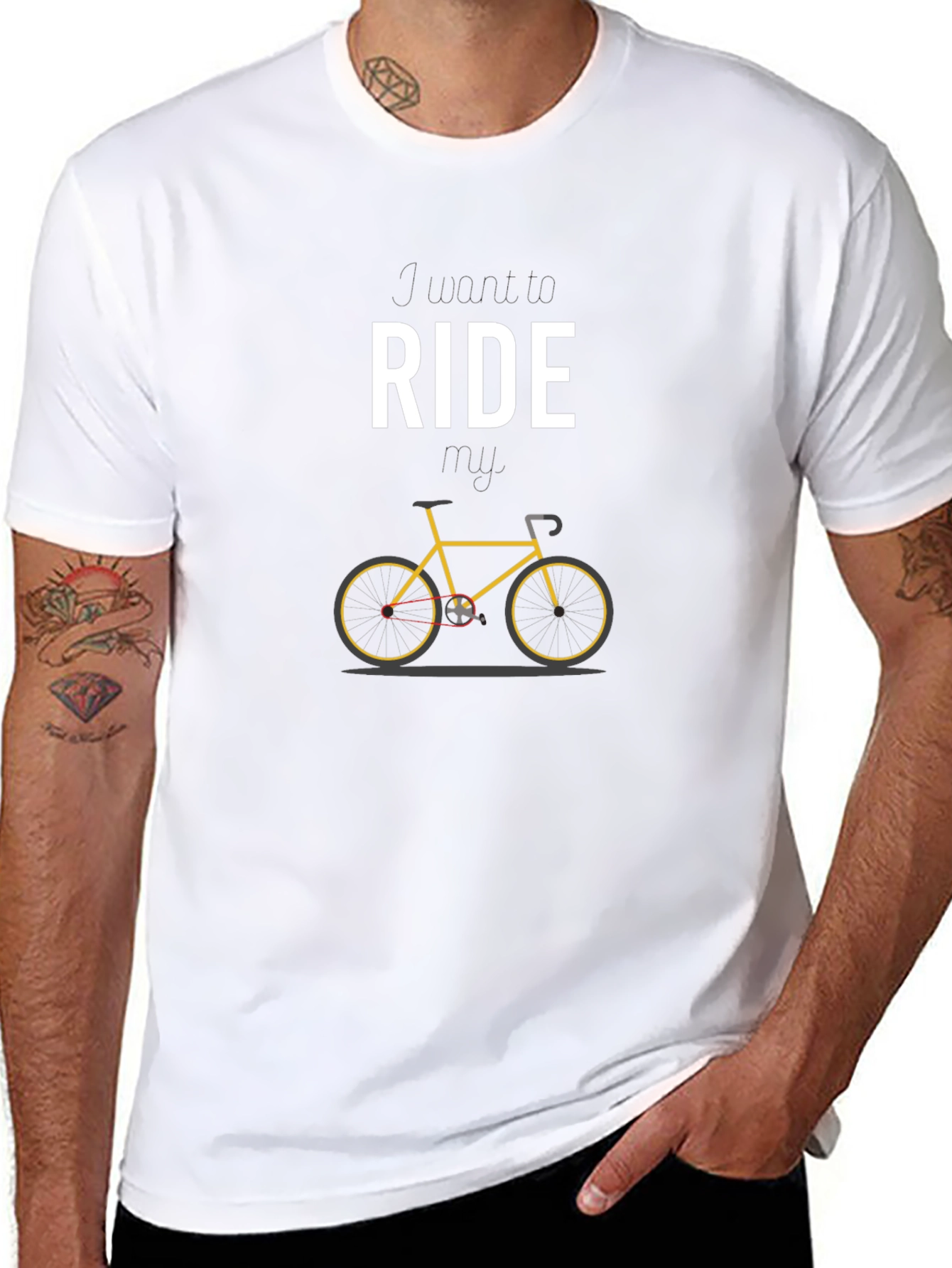Ride Bicycle Graphic Tee - Stylish Black T-Shirt