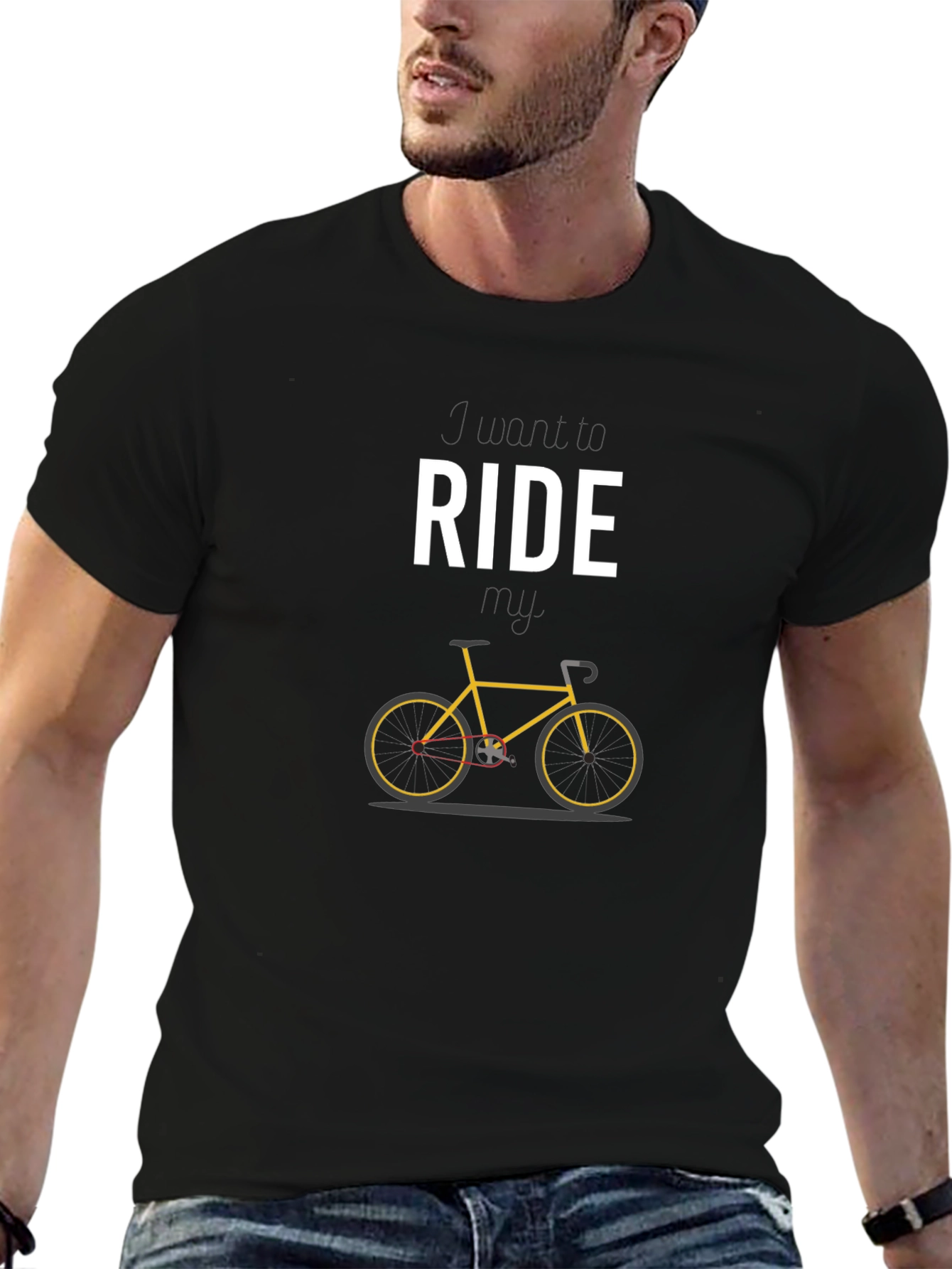 Ride Bicycle Graphic Tee - Stylish Black T-Shirt