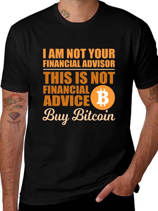 Bitcoin Investor T-Shirt - Not Financial Advice Graphic Tee