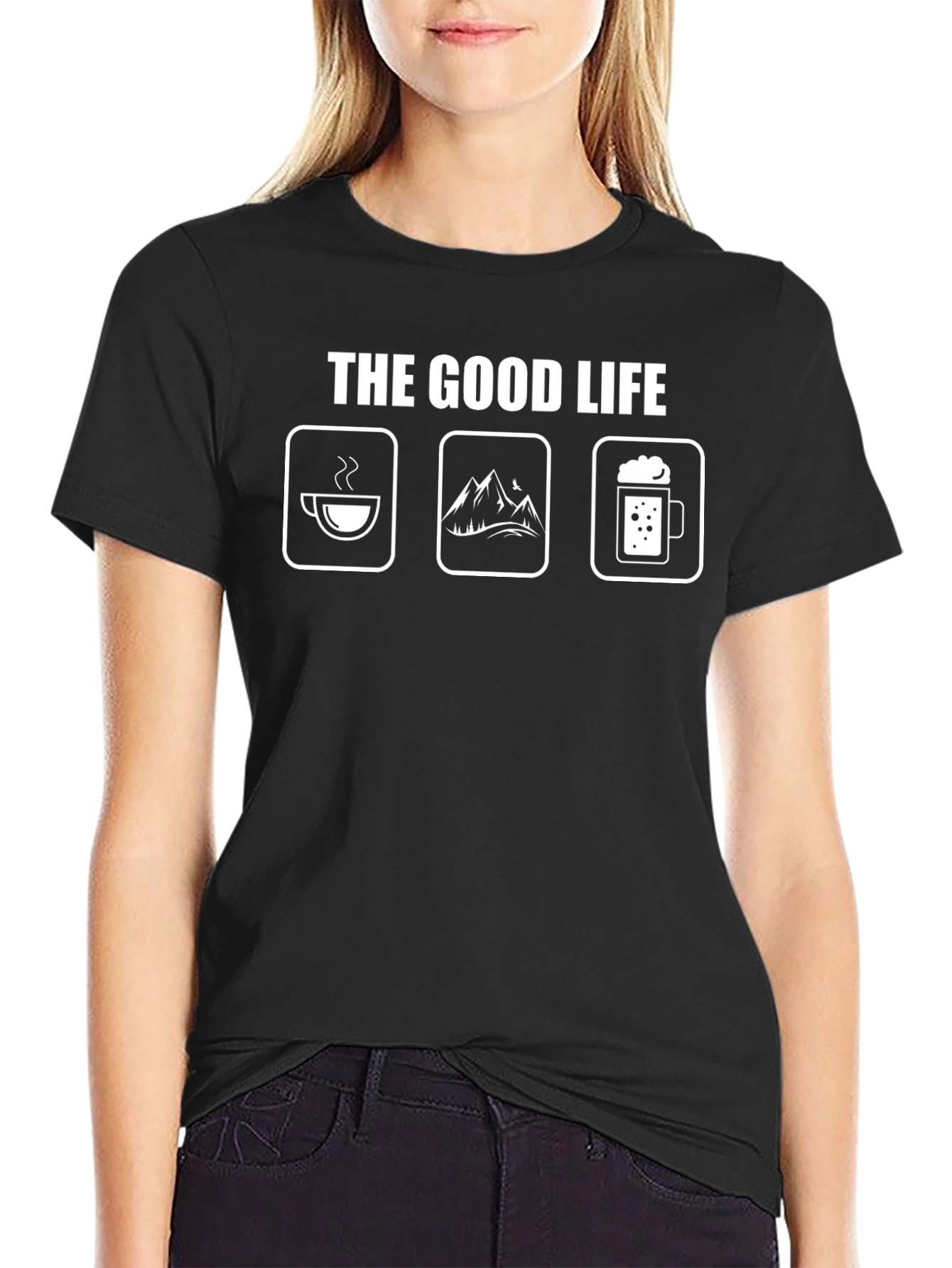 The Good Life Coffee Mountains Beer T-Shirt